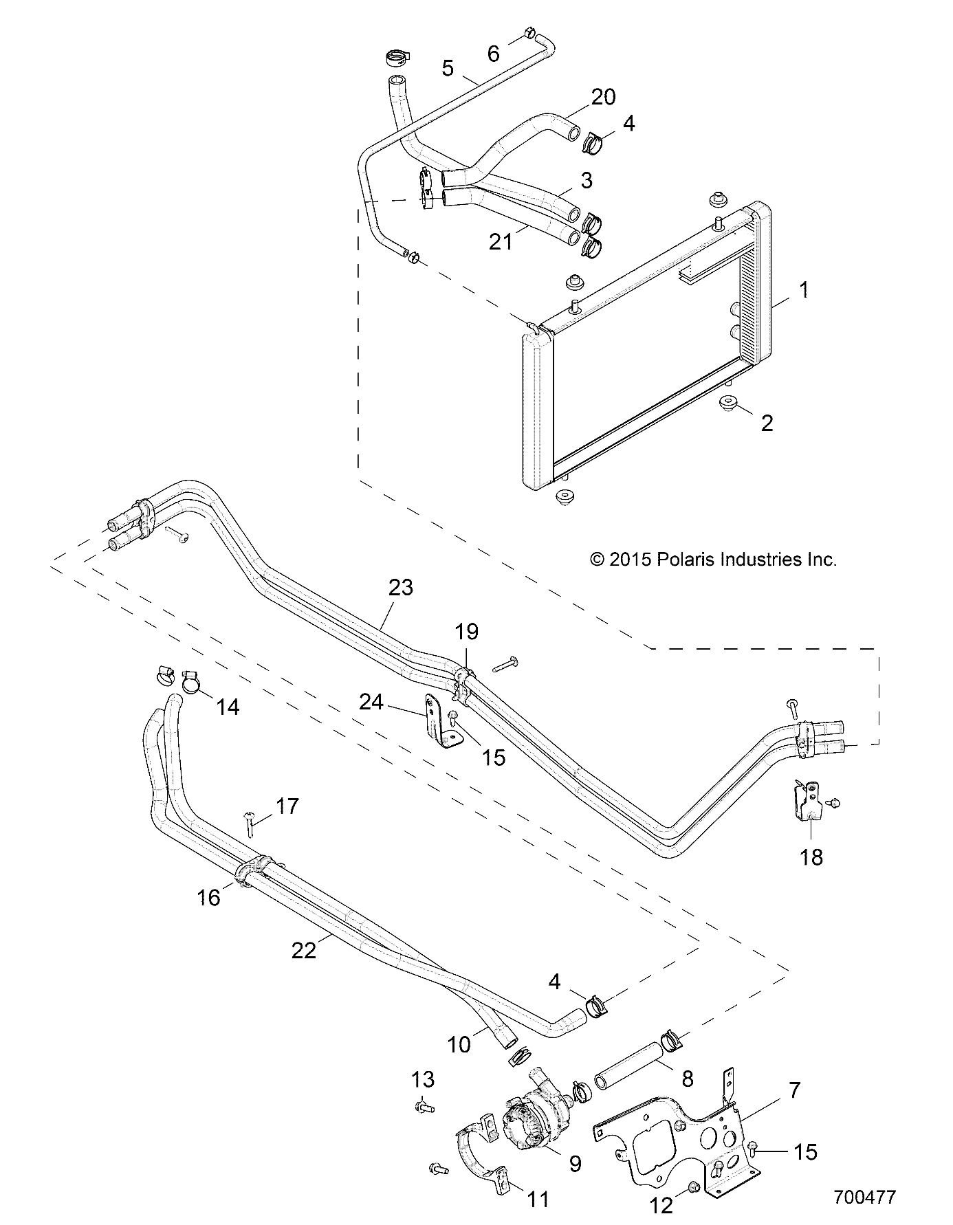 Part Number : 5416027 RADIATOR HOSE  LOWER  3/4 IN