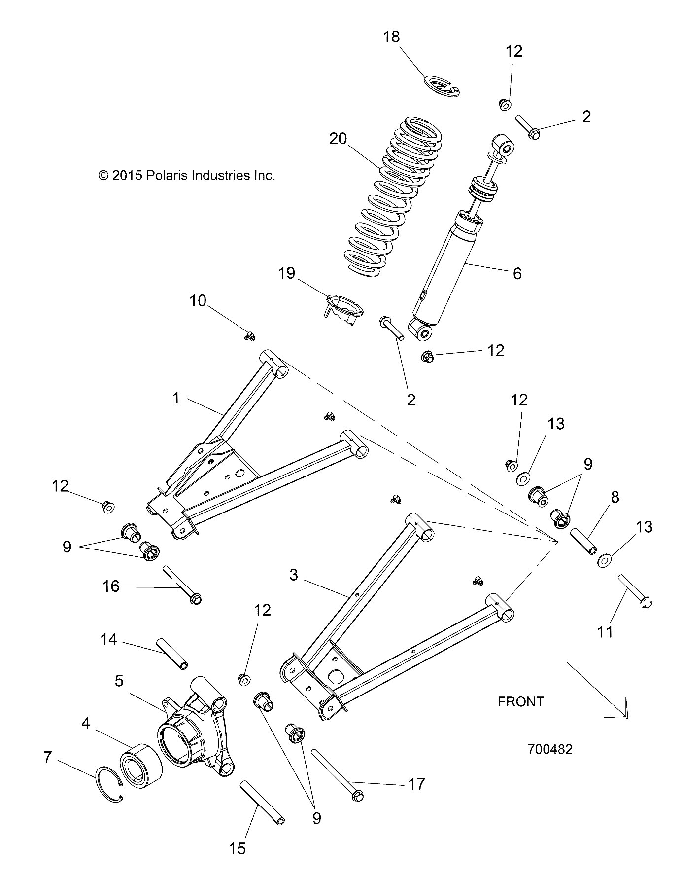 Foto diagrama Polaris que contem a peça 5138052