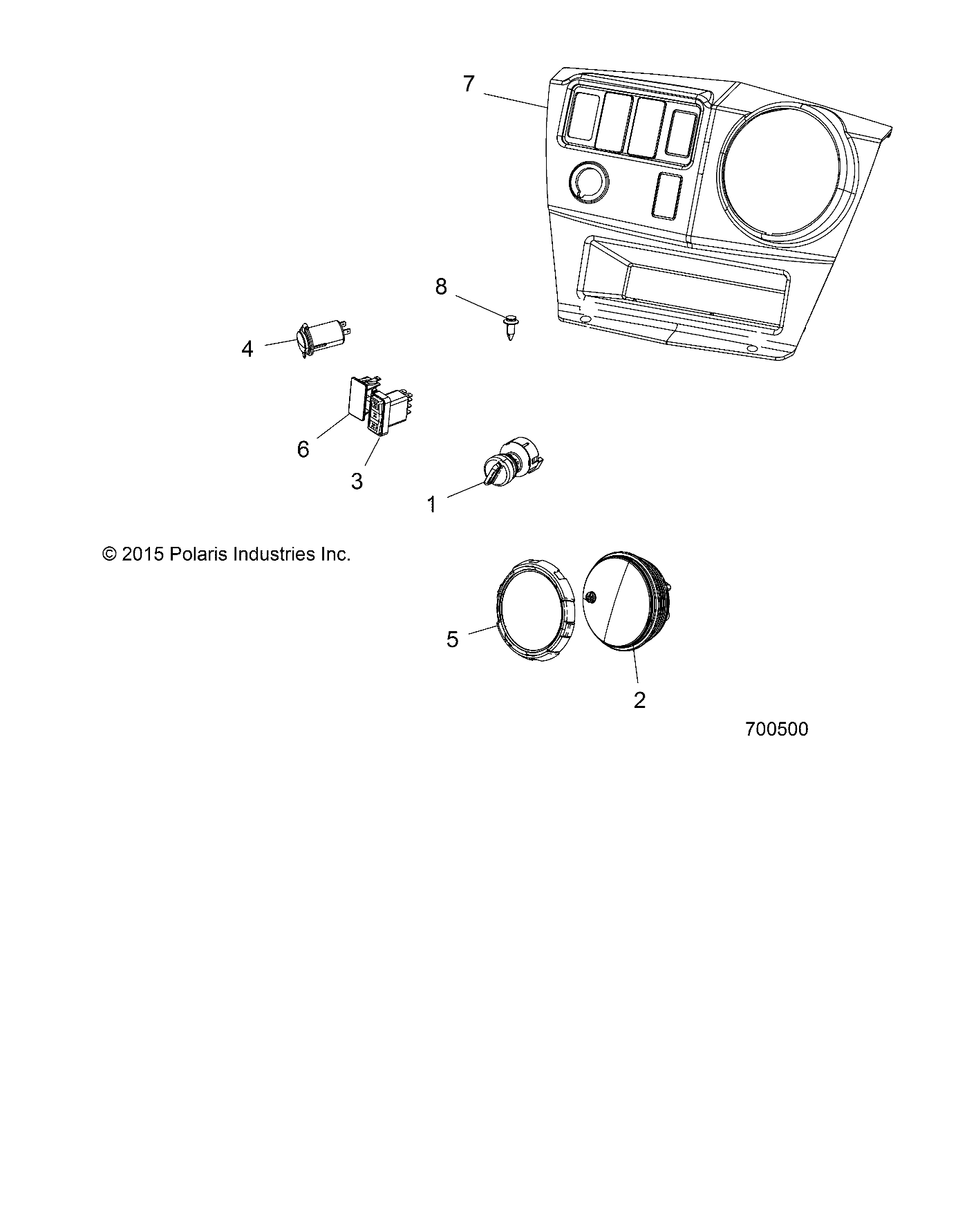 Foto diagrama Polaris que contem a peça 3280607