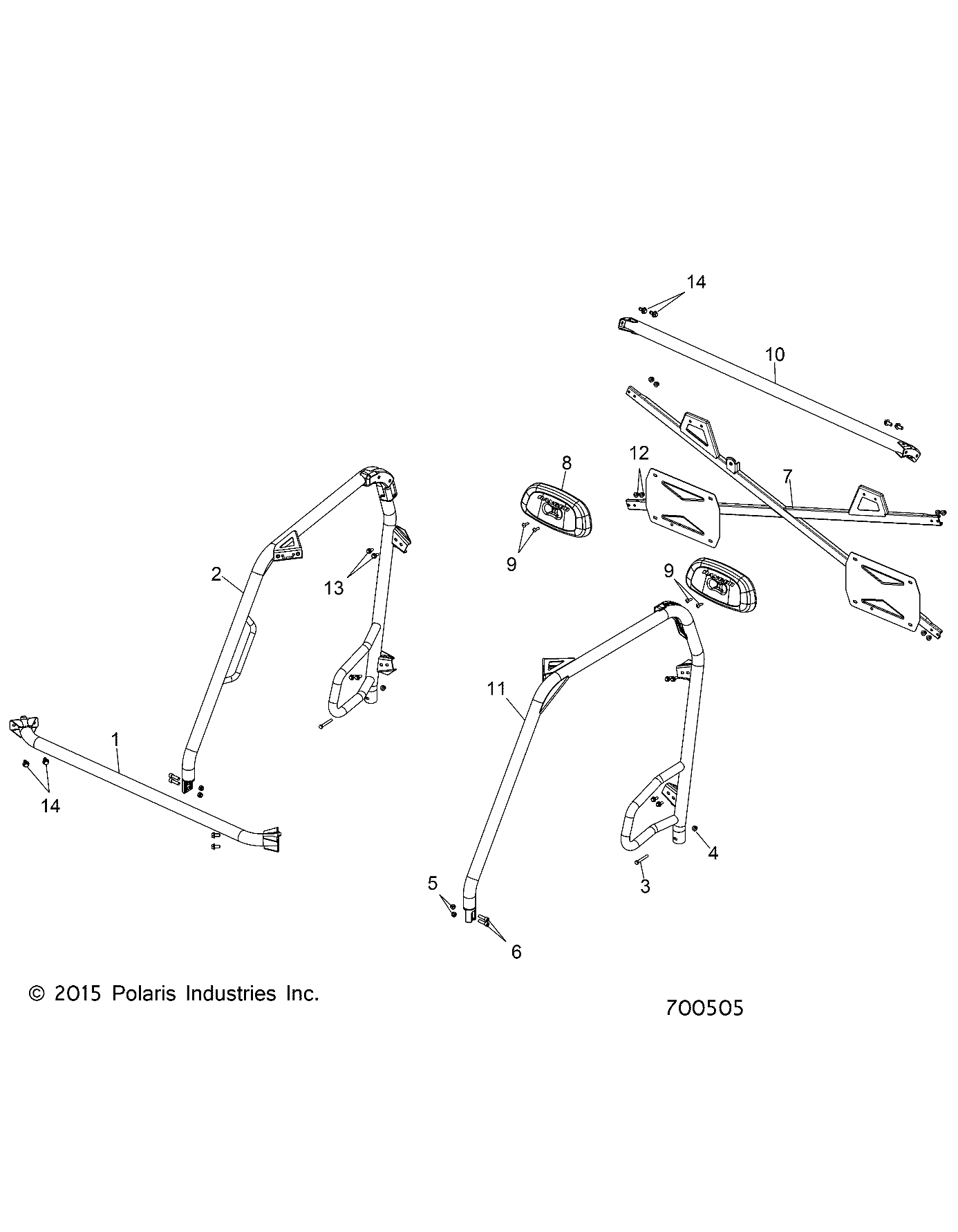 Foto diagrama Polaris que contem a peça 7515339