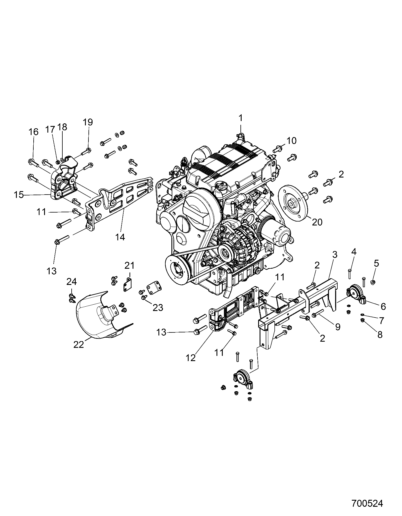 Part Number : 5260915-458 BRKT-BELT GUARD MOUNT BLK