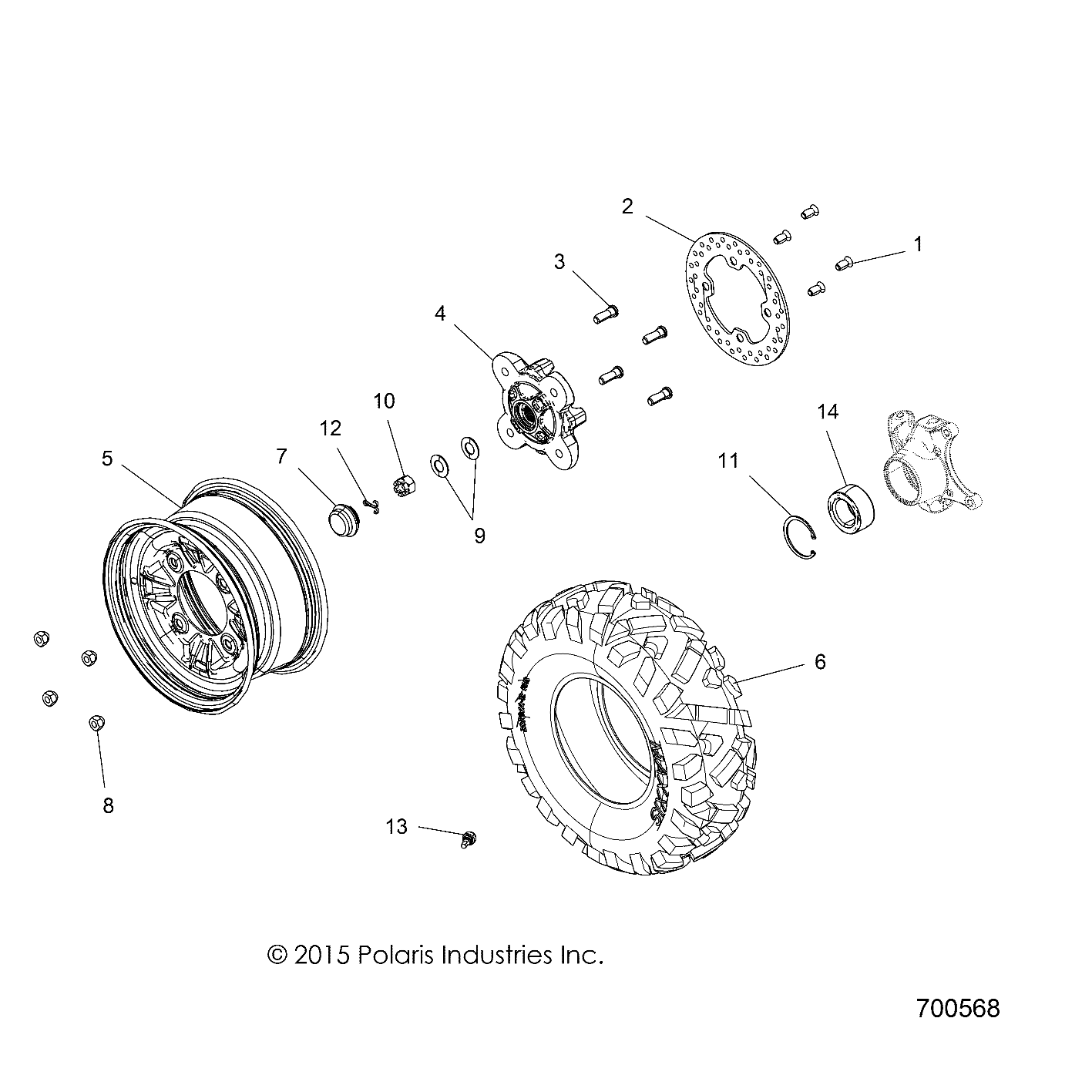 Part Number : 5415782 FRONT RADIAL E-MARK PXT TIRE