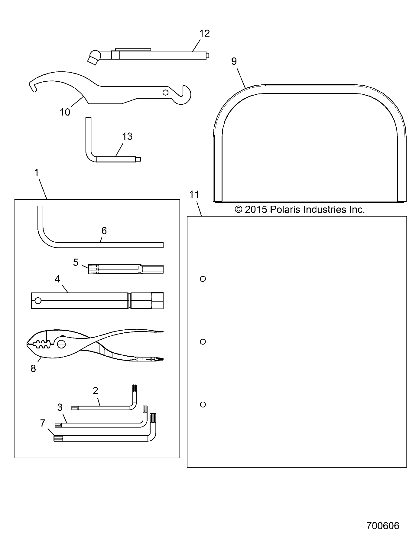 Foto diagrama Polaris que contem a peça 9928406