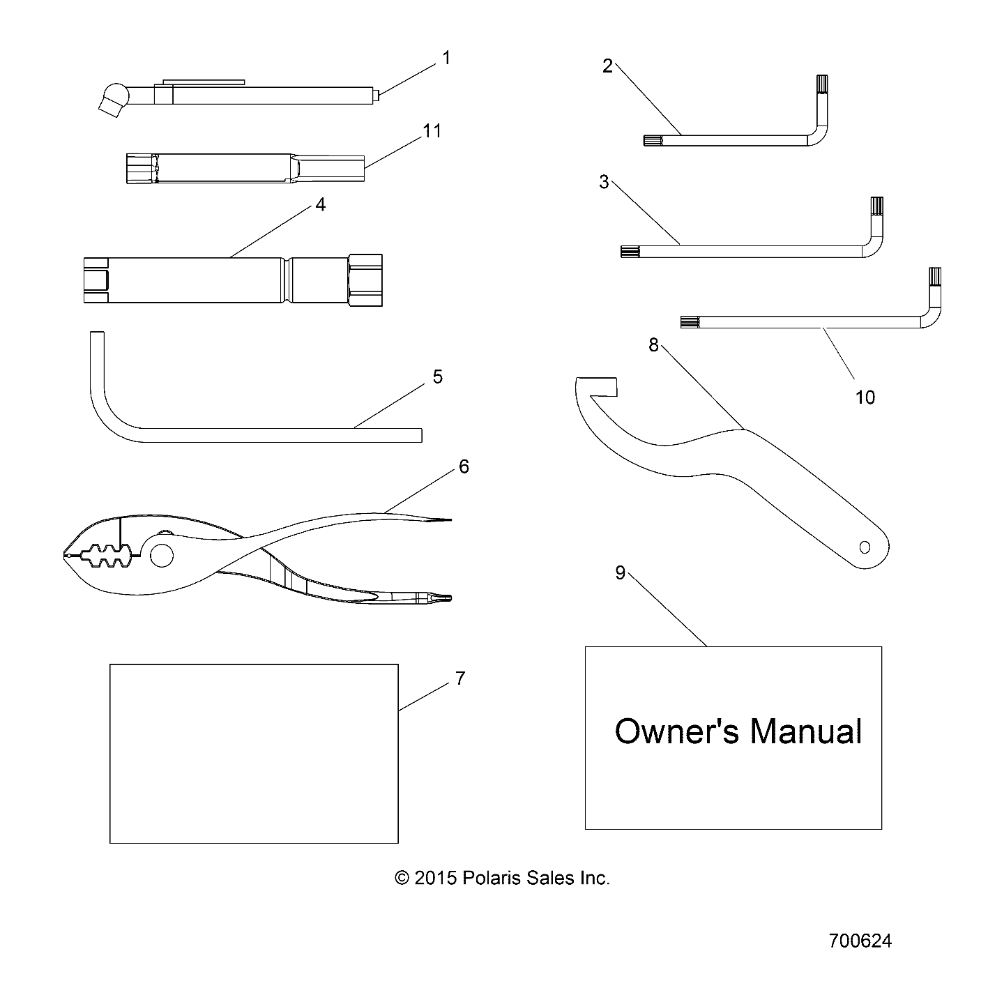 Foto diagrama Polaris que contem a peça 9927412