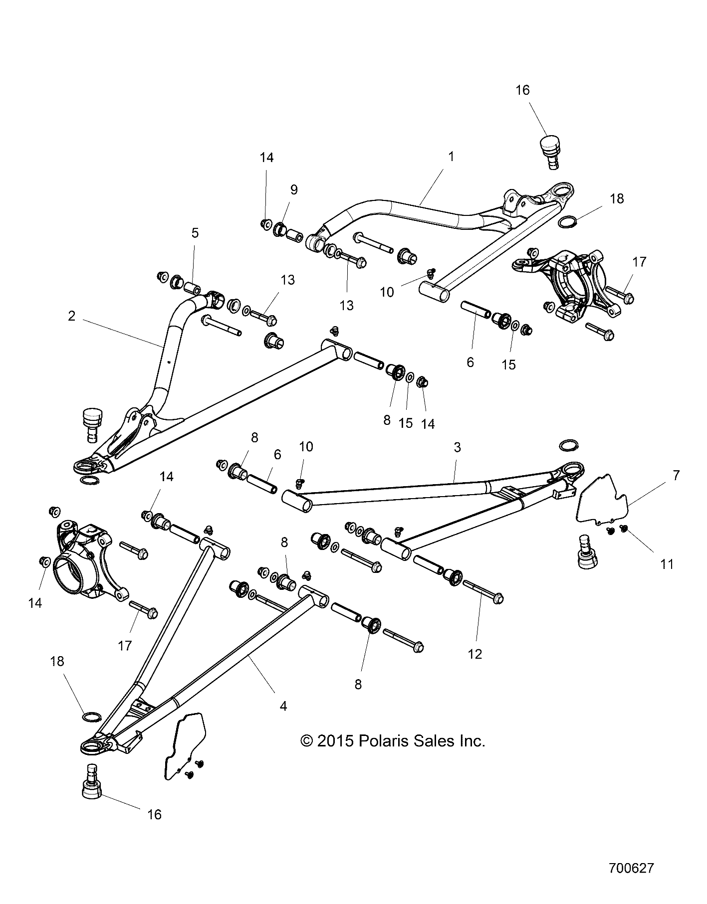 Foto diagrama Polaris que contem a peça 1020541-293