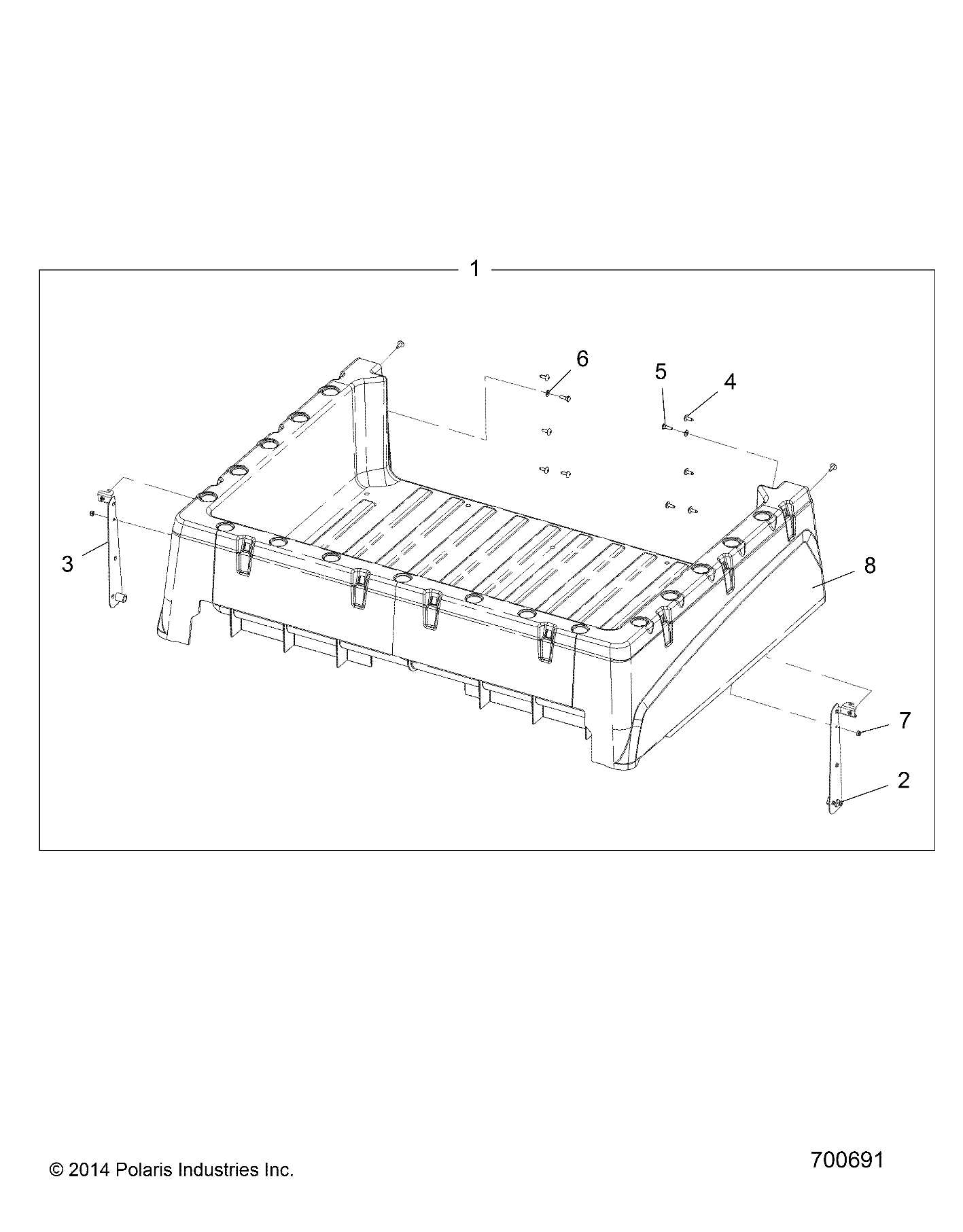 Part Number : 5451014-070 BOX-SHORT BLK