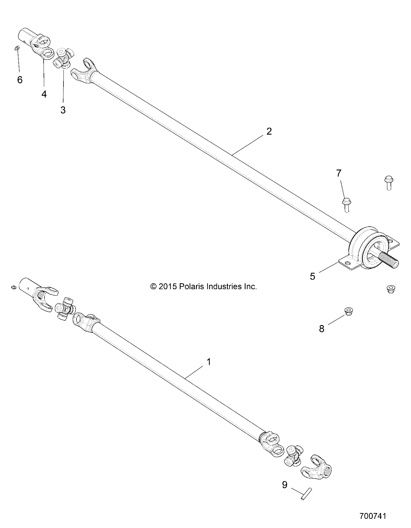 Part Number : 1333575 PROP SHAFT ASSEMBLY  FRONT