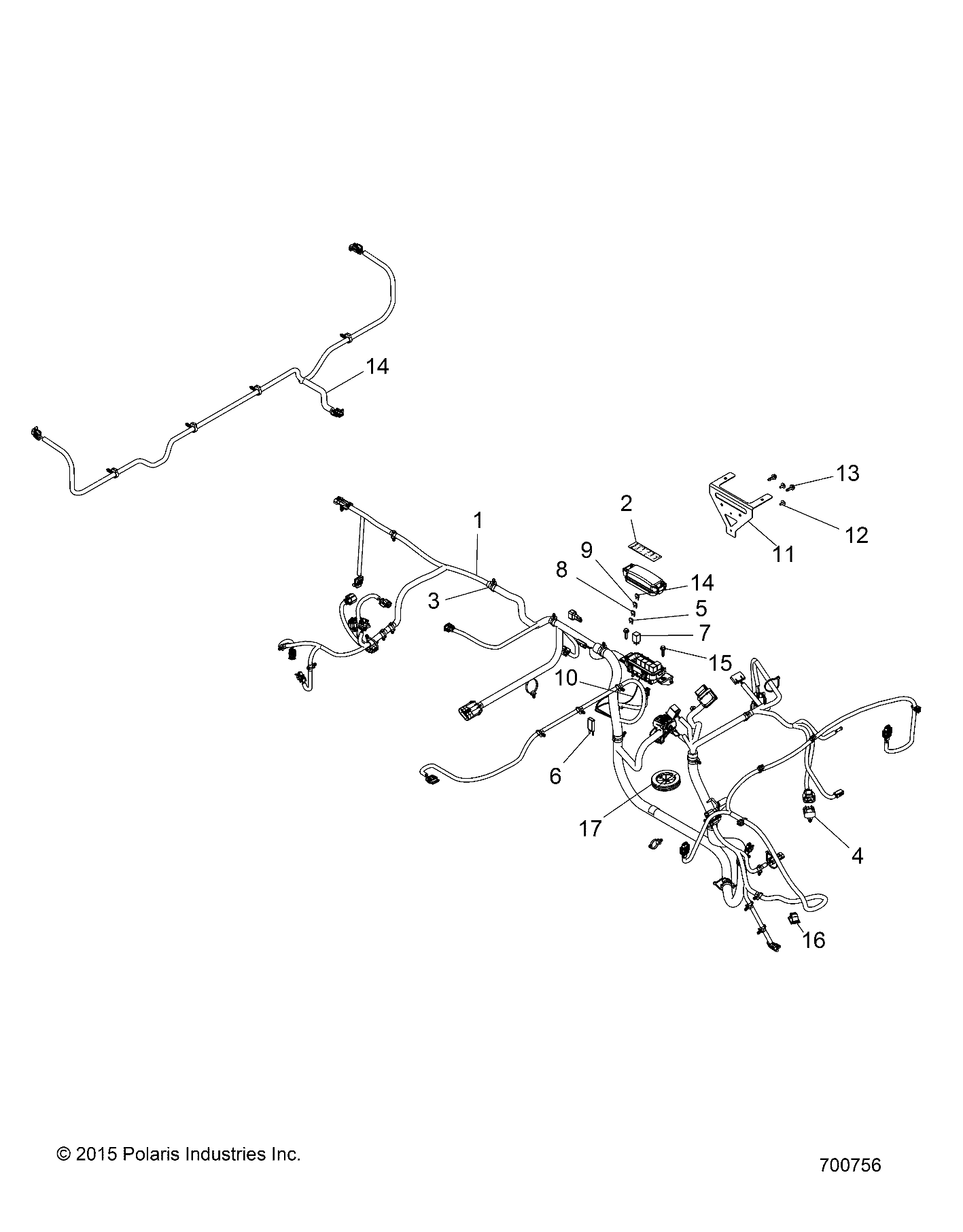 Foto diagrama Polaris que contem a peça 2412701