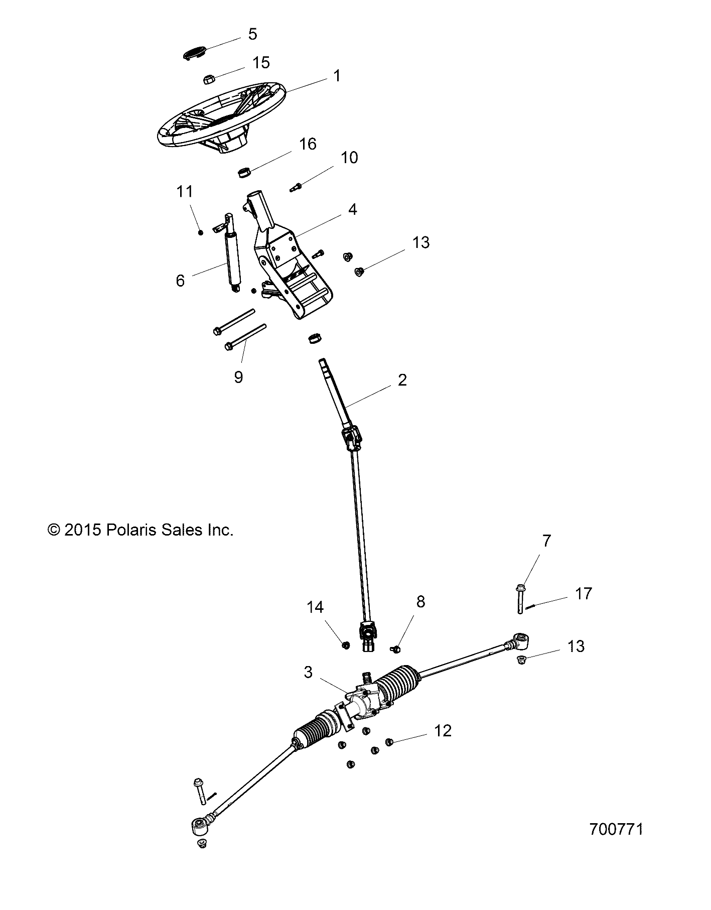 Part Number : 1824420 ASM-TILT STEERING RVTD M10