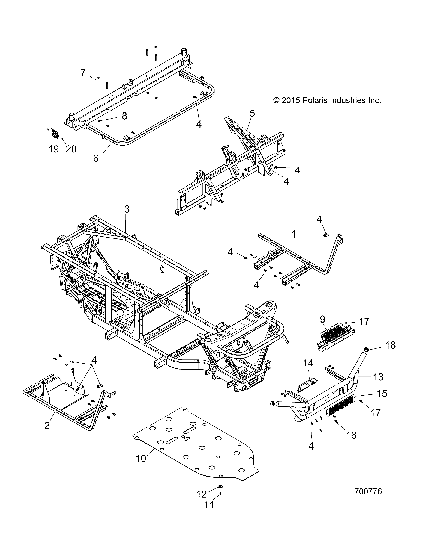 Part Number : 1022408-458 WELD-MAIN FRAME 3P FS M.BLK