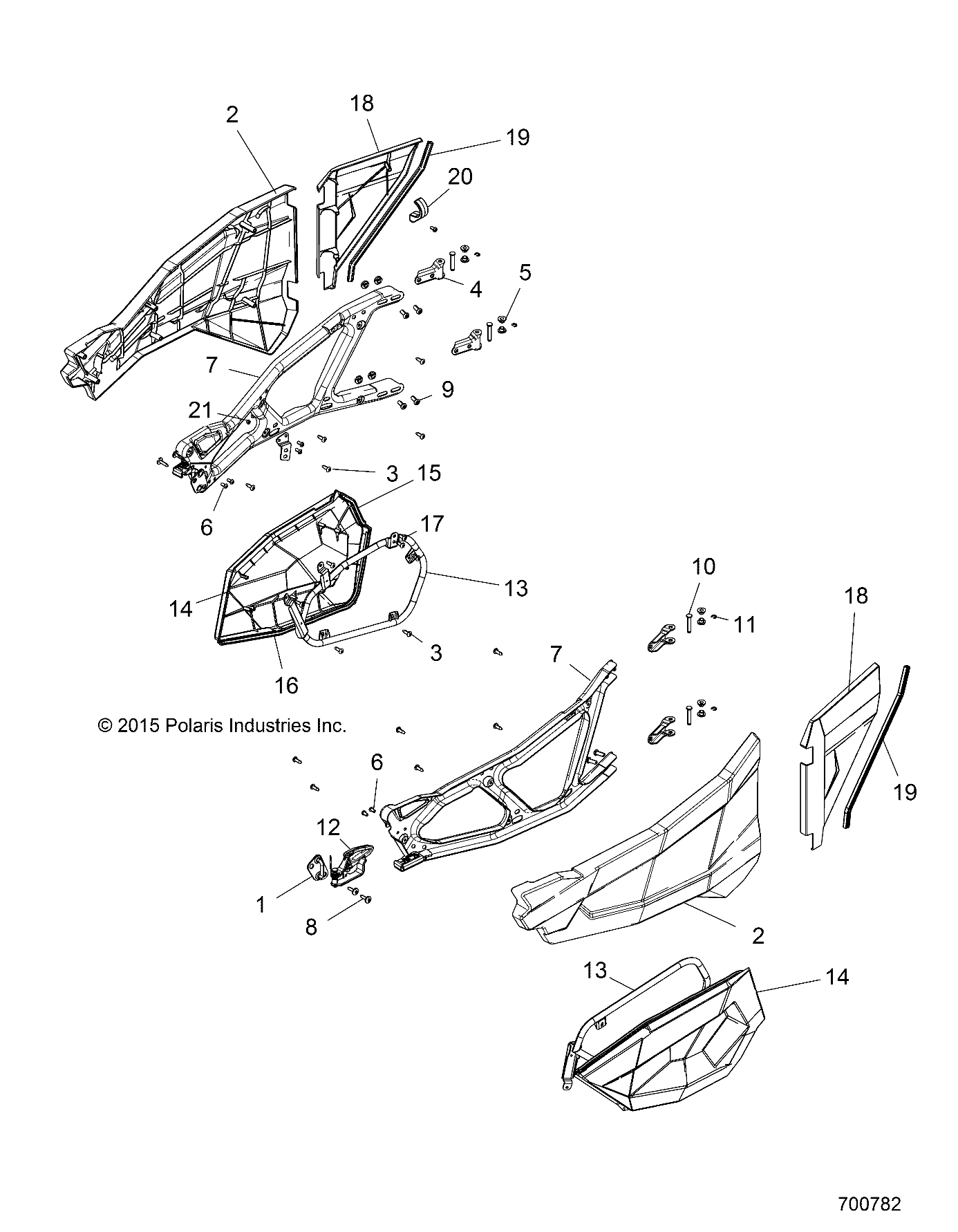 Foto diagrama Polaris que contem a peça 7518484