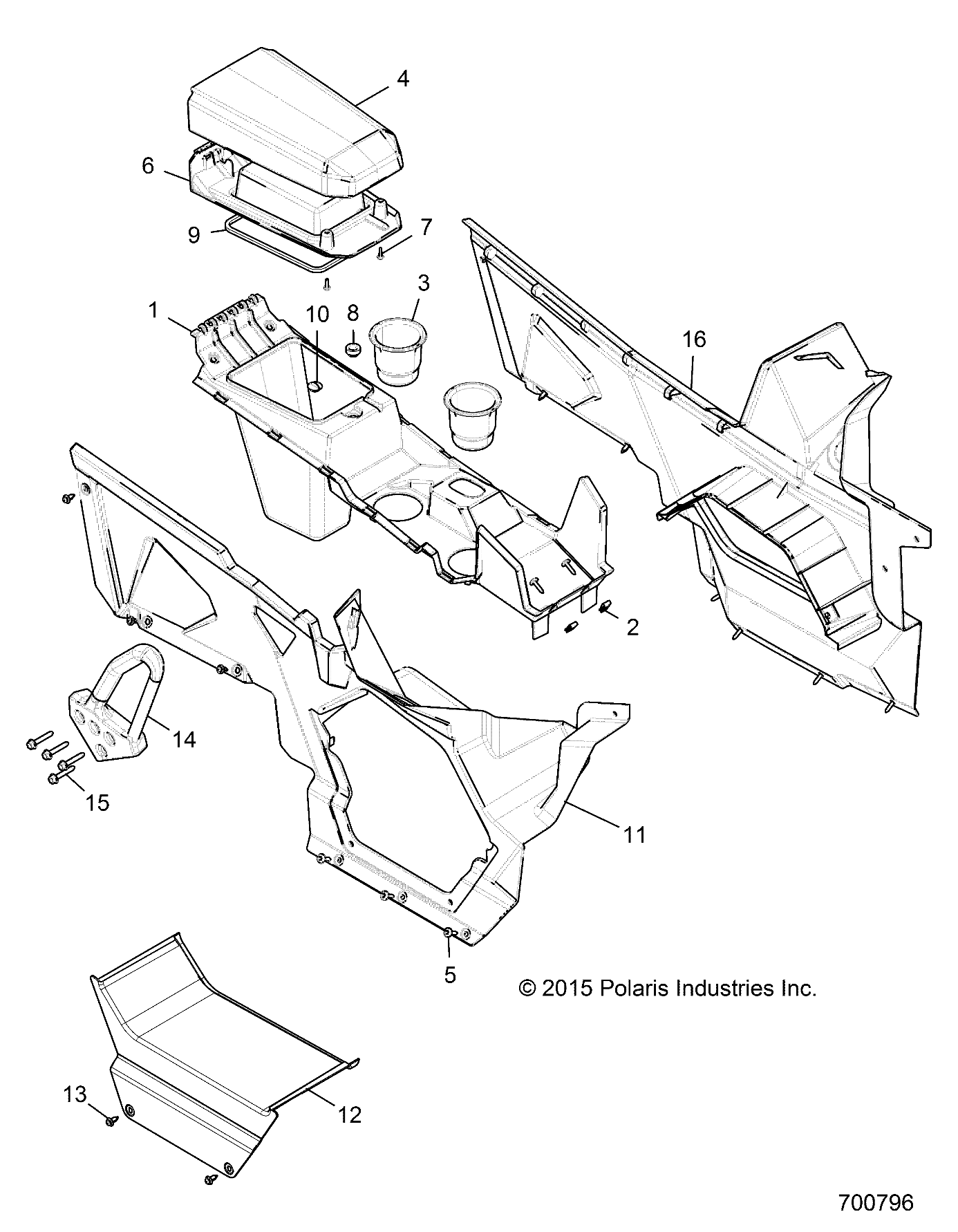 Part Number : 2636795 ASM-CONSOLE CENTER COVER