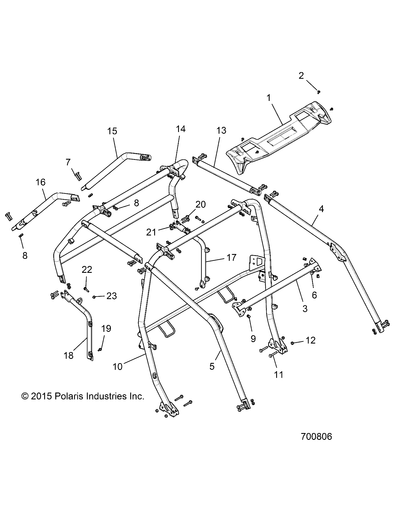 Part Number : 1020057-293 WELD-BRACE ROPS MID RED