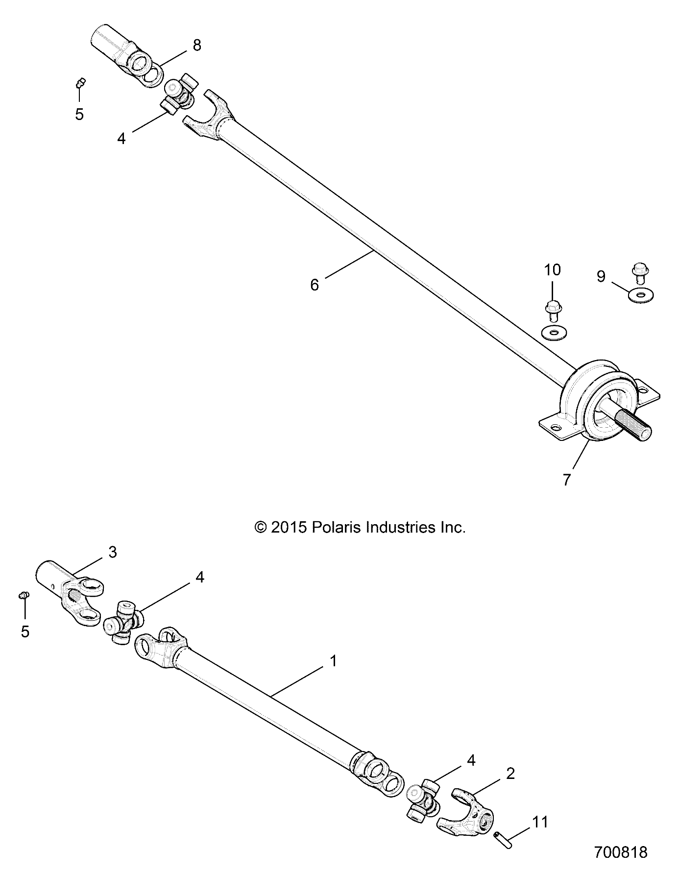 Foto diagrama Polaris que contem a peça 1333350