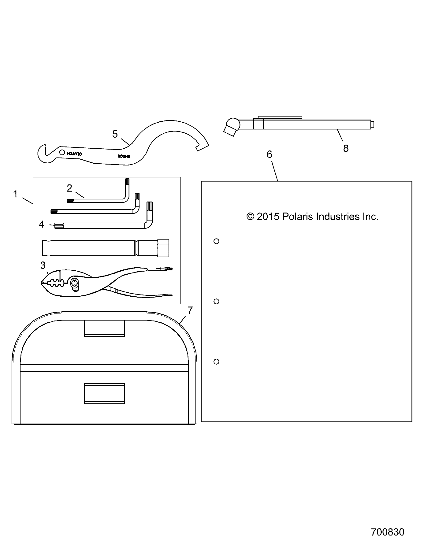 Foto diagrama Polaris que contem a peça 9929371