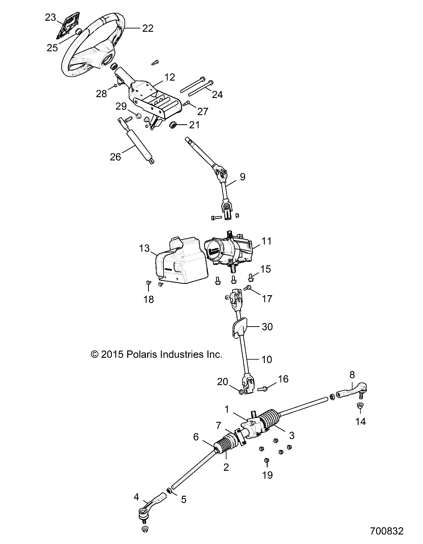 Foto diagrama Polaris que contem a peça 2413041