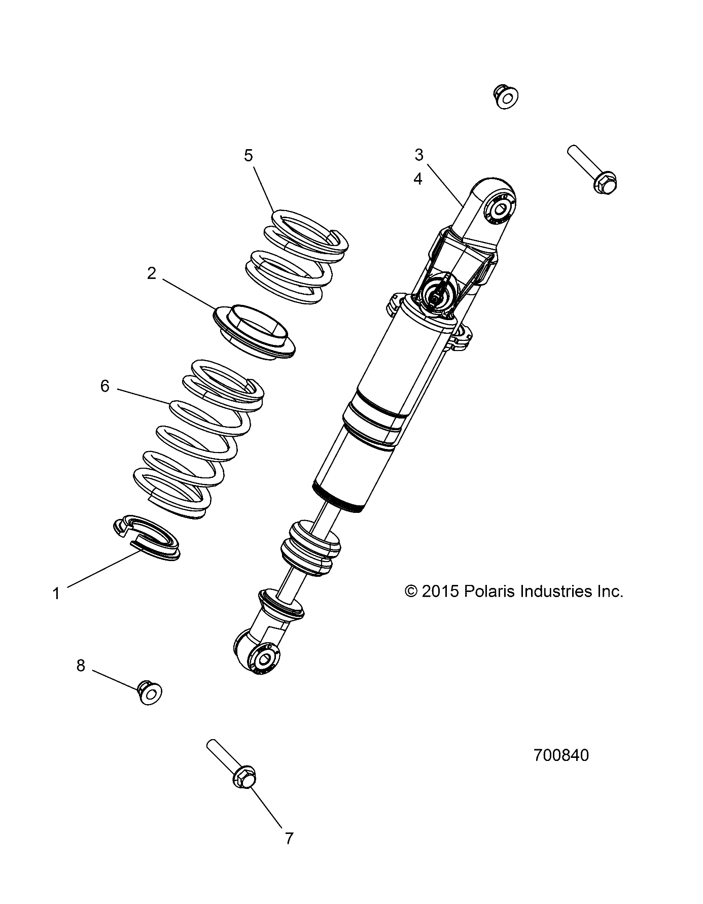 Part Number : 7044418 PIGGYBACK SHOCK  REAR  RIGHT