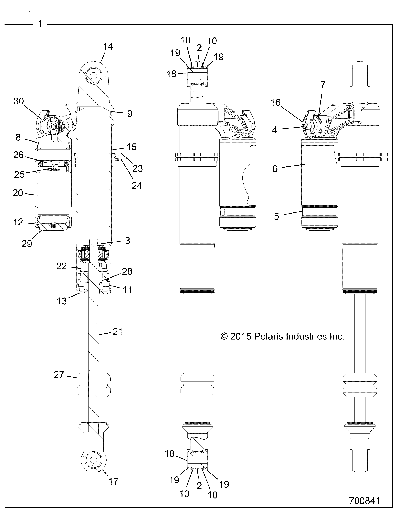 Foto diagrama Polaris que contem a peça 1501017