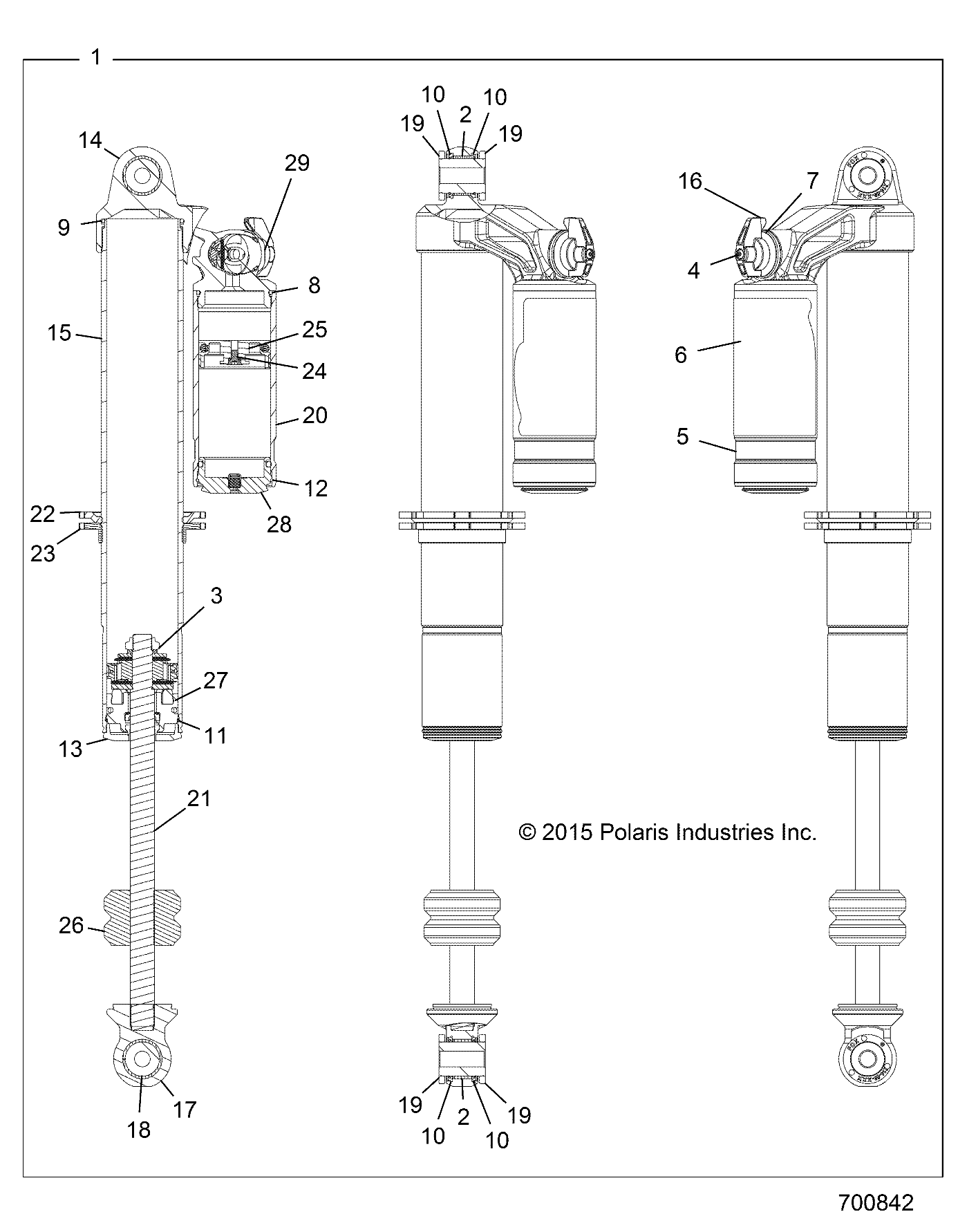 Foto diagrama Polaris que contem a peça 1501010