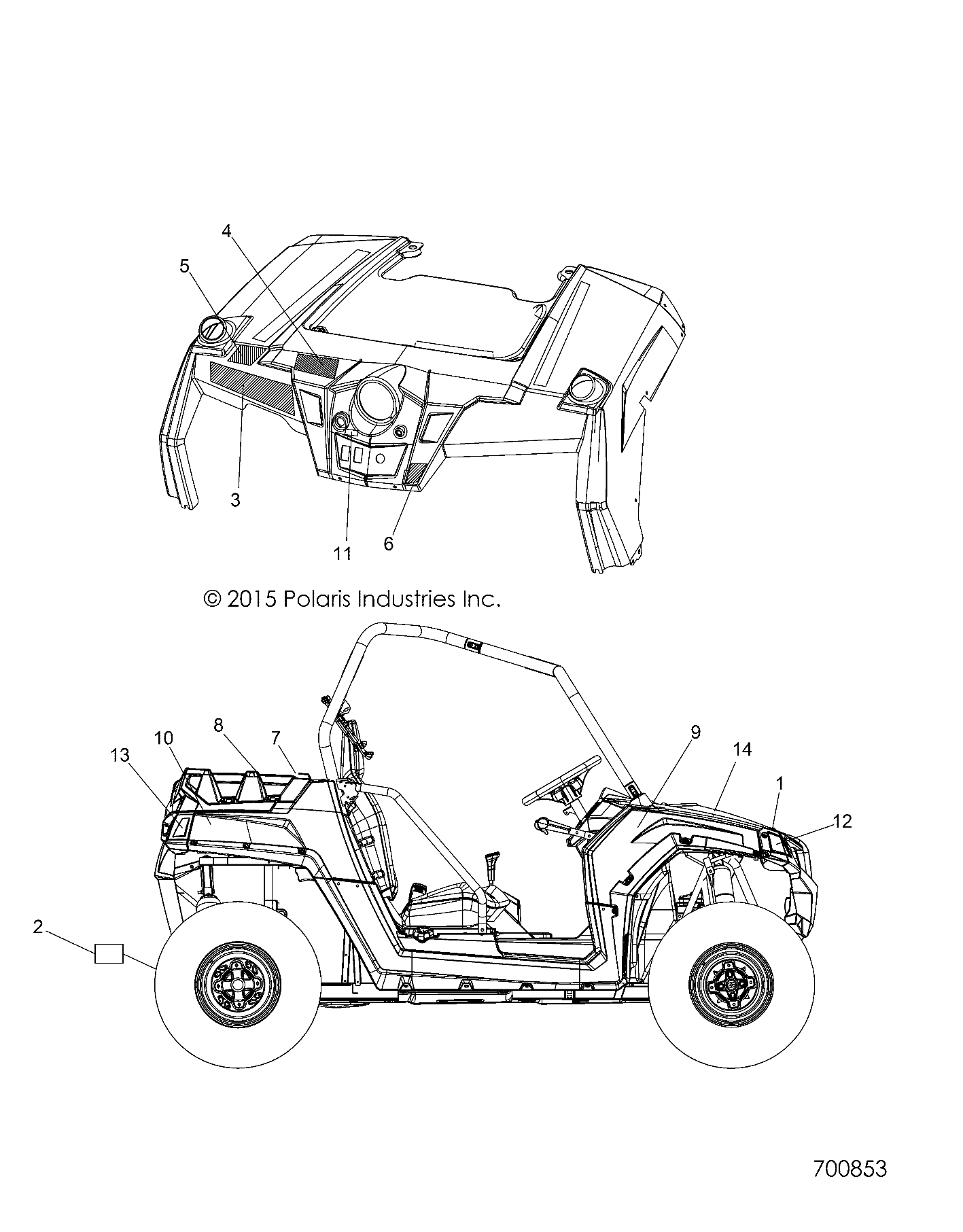 Foto diagrama Polaris que contem a peça 7181462