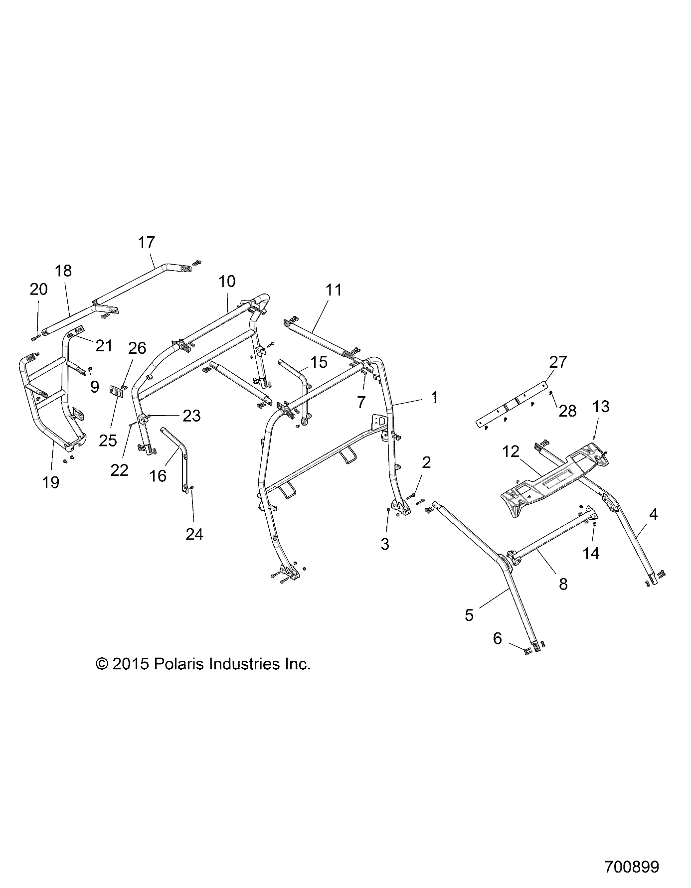 Foto diagrama Polaris que contem a peça 1020054-458