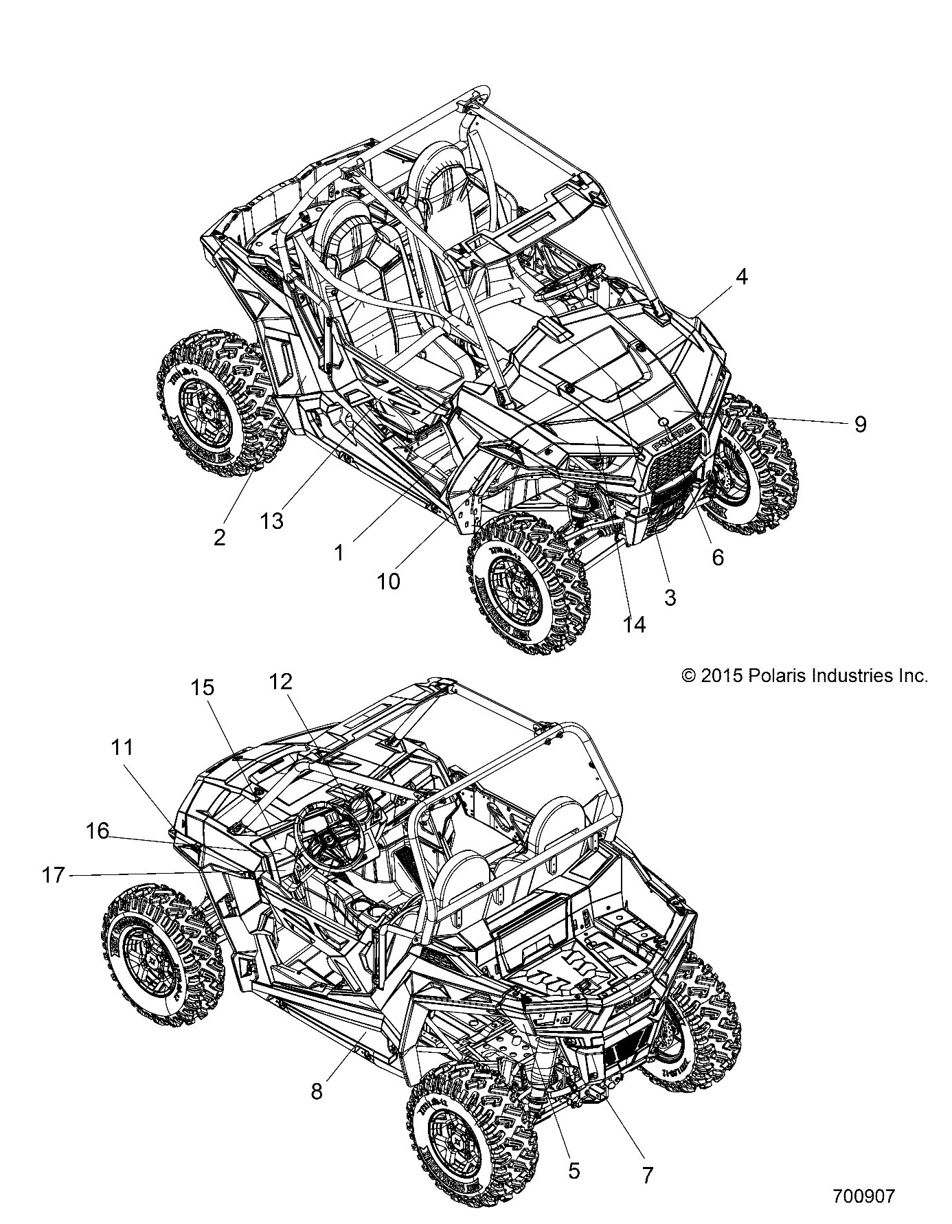 Foto diagrama Polaris que contem a peça 7182606