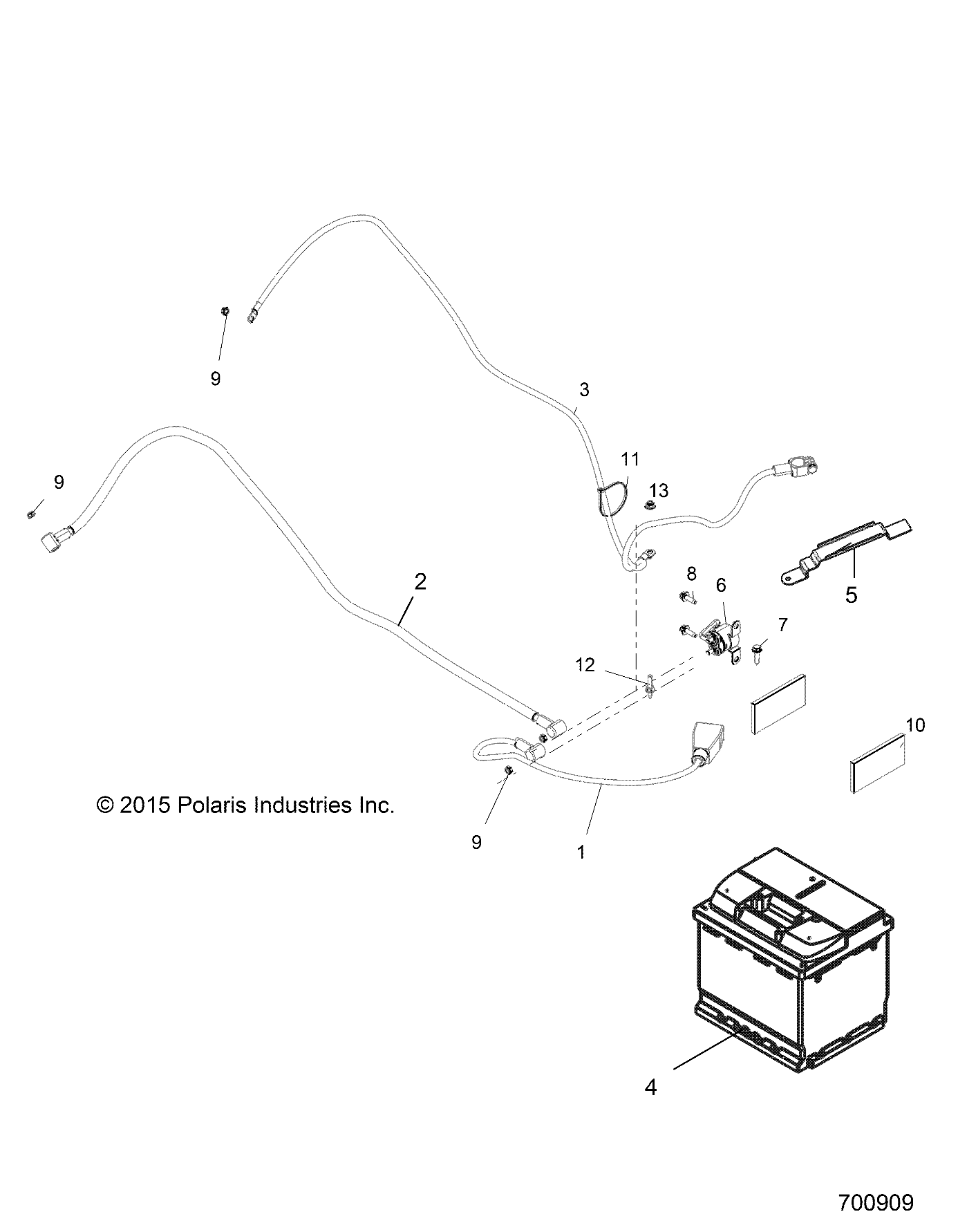 Part Number : 4015593 CABLE-BATT TO SOLENOID VARTA