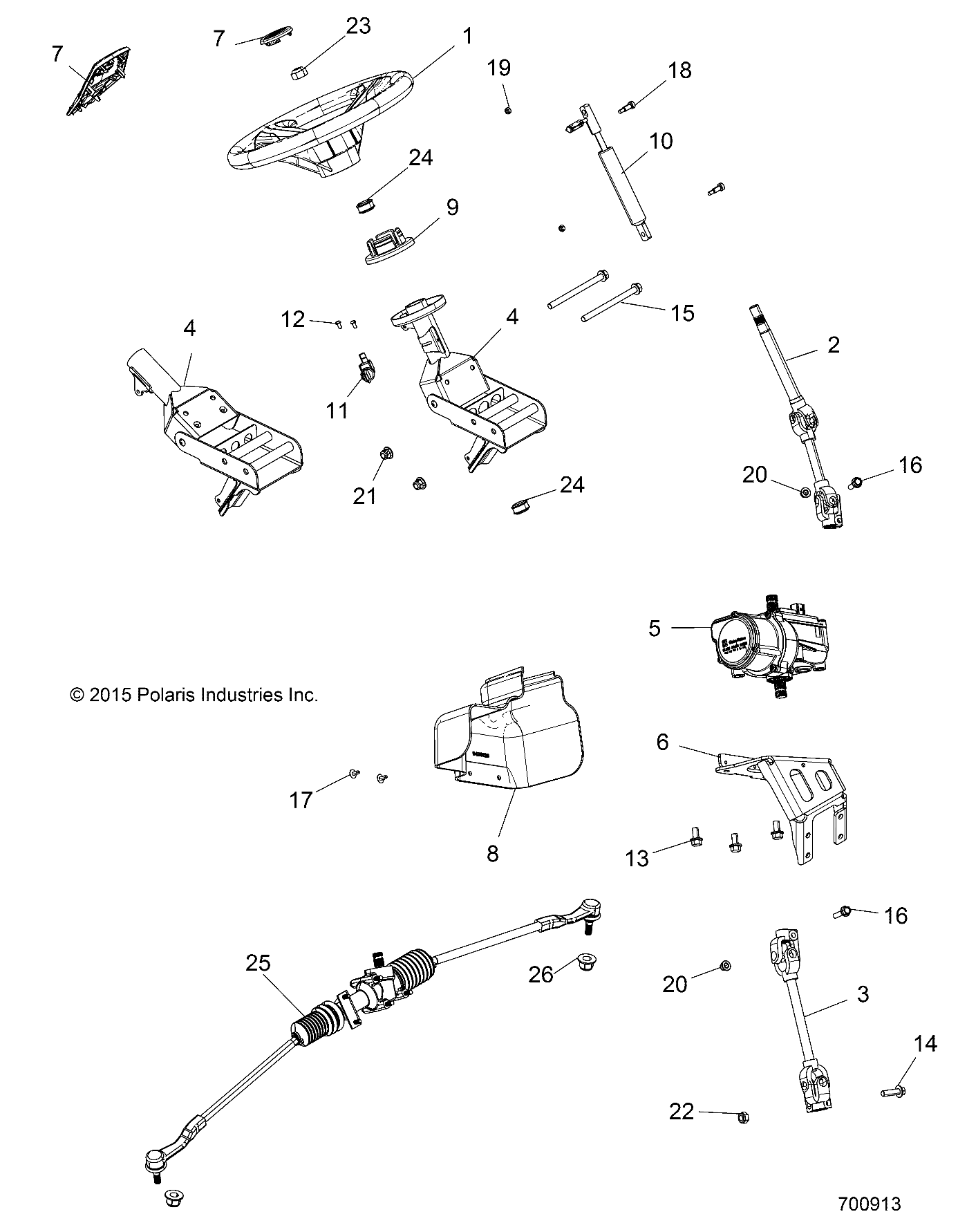 Foto diagrama Polaris que contem a peça 5257531