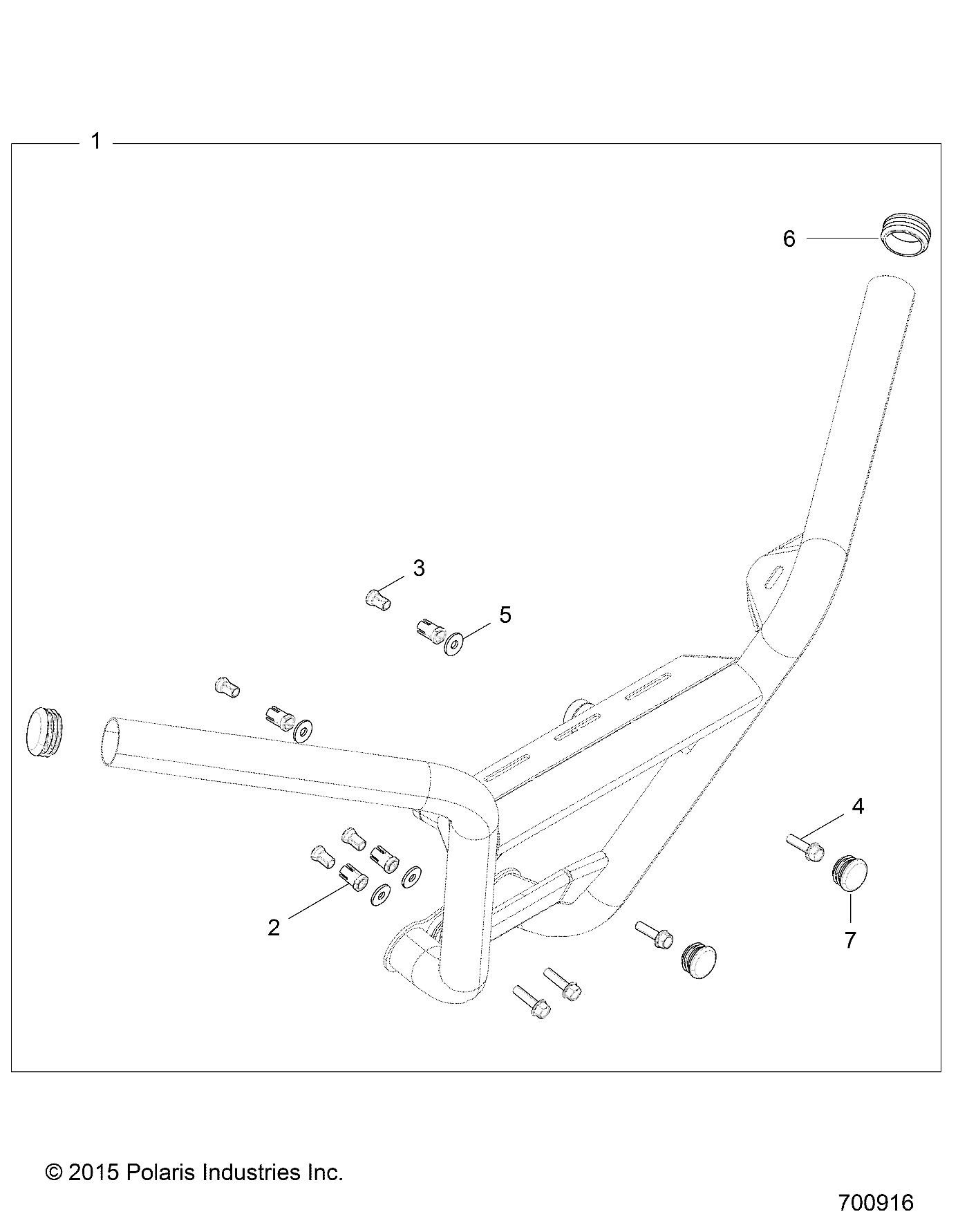 Foto diagrama Polaris que contem a peça 2881583-630