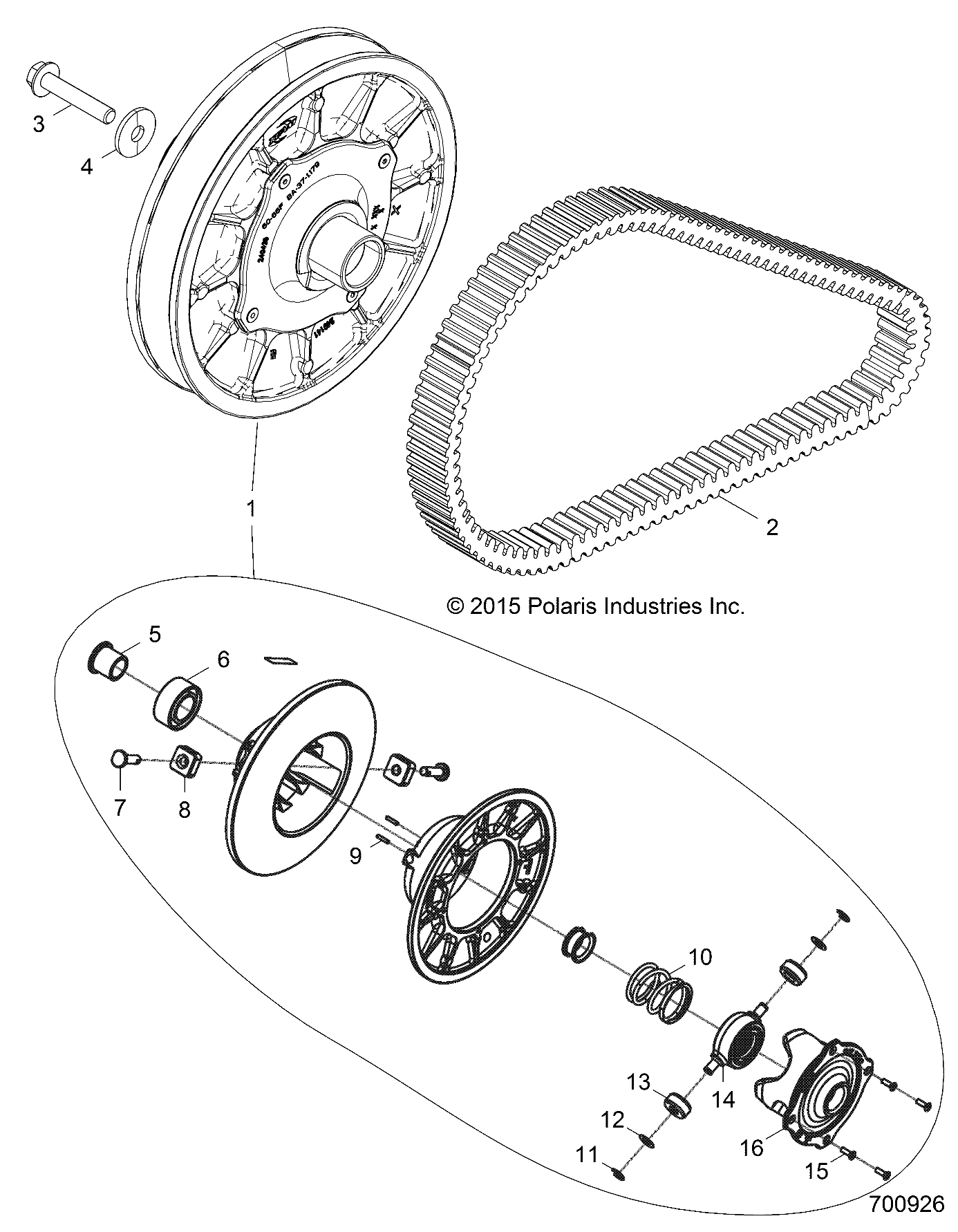 Foto diagrama Polaris que contem a peça 3235785