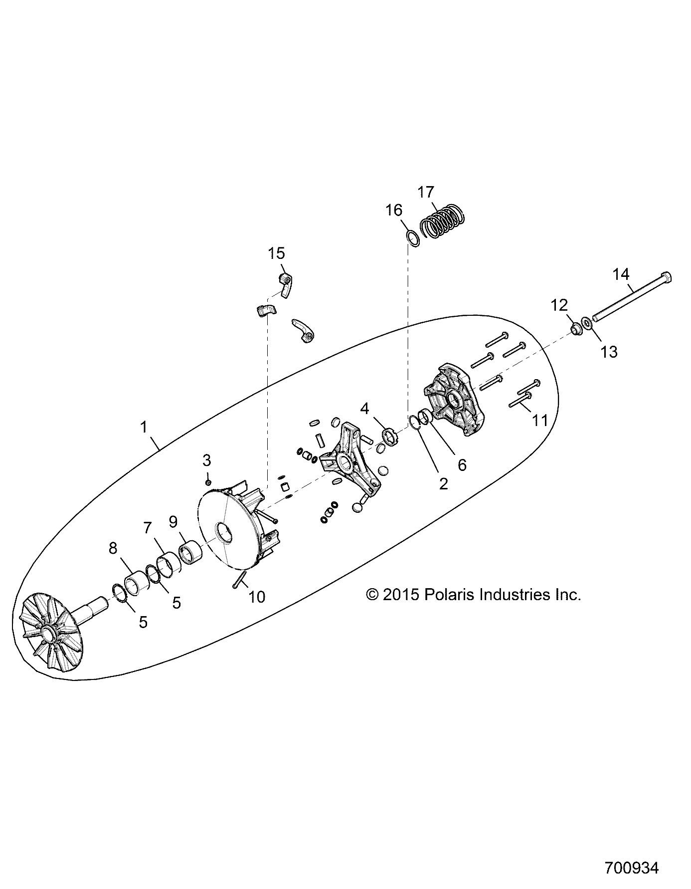 Foto diagrama Polaris que contem a peça 1323272