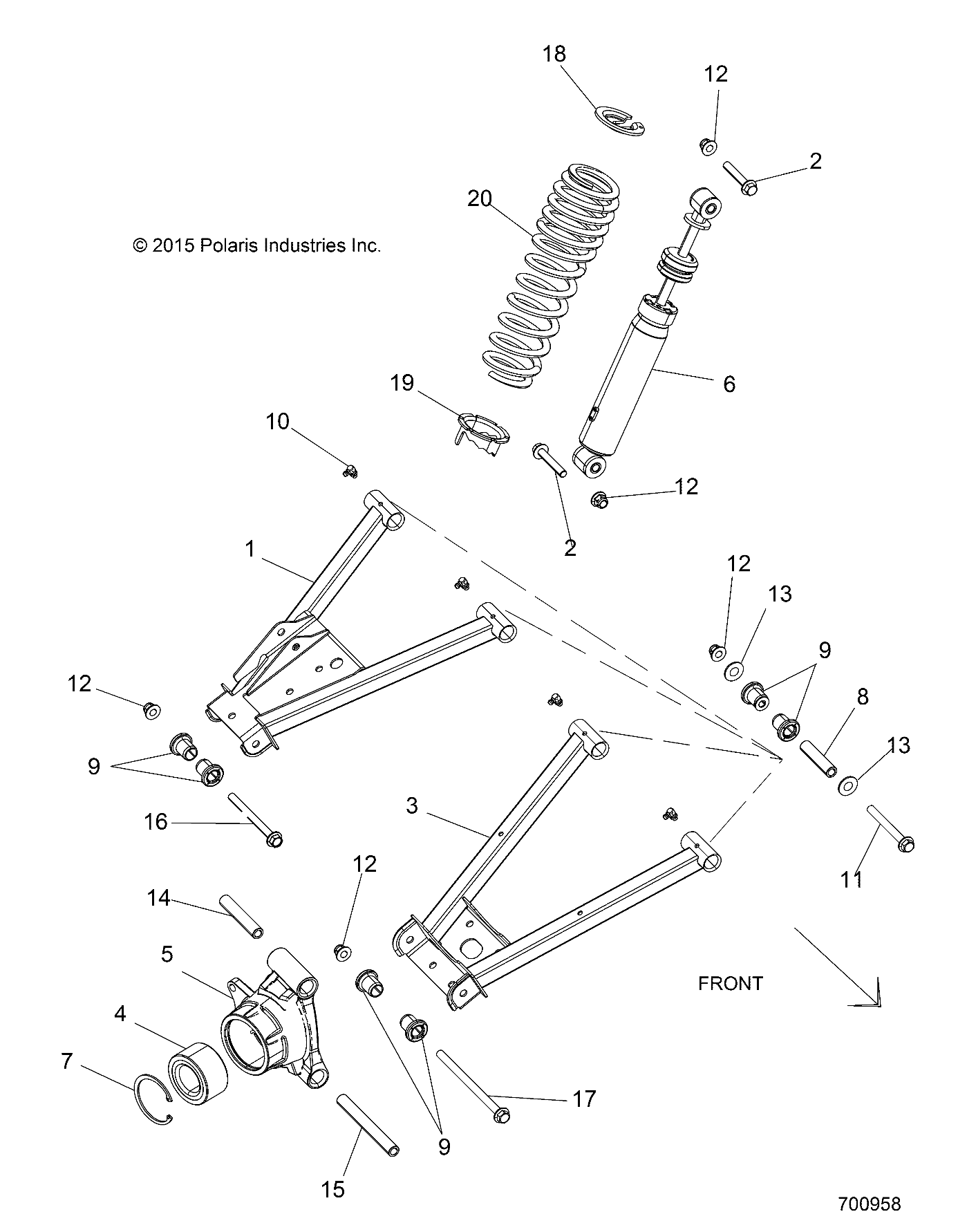 Foto diagrama Polaris que contem a peça 7044139