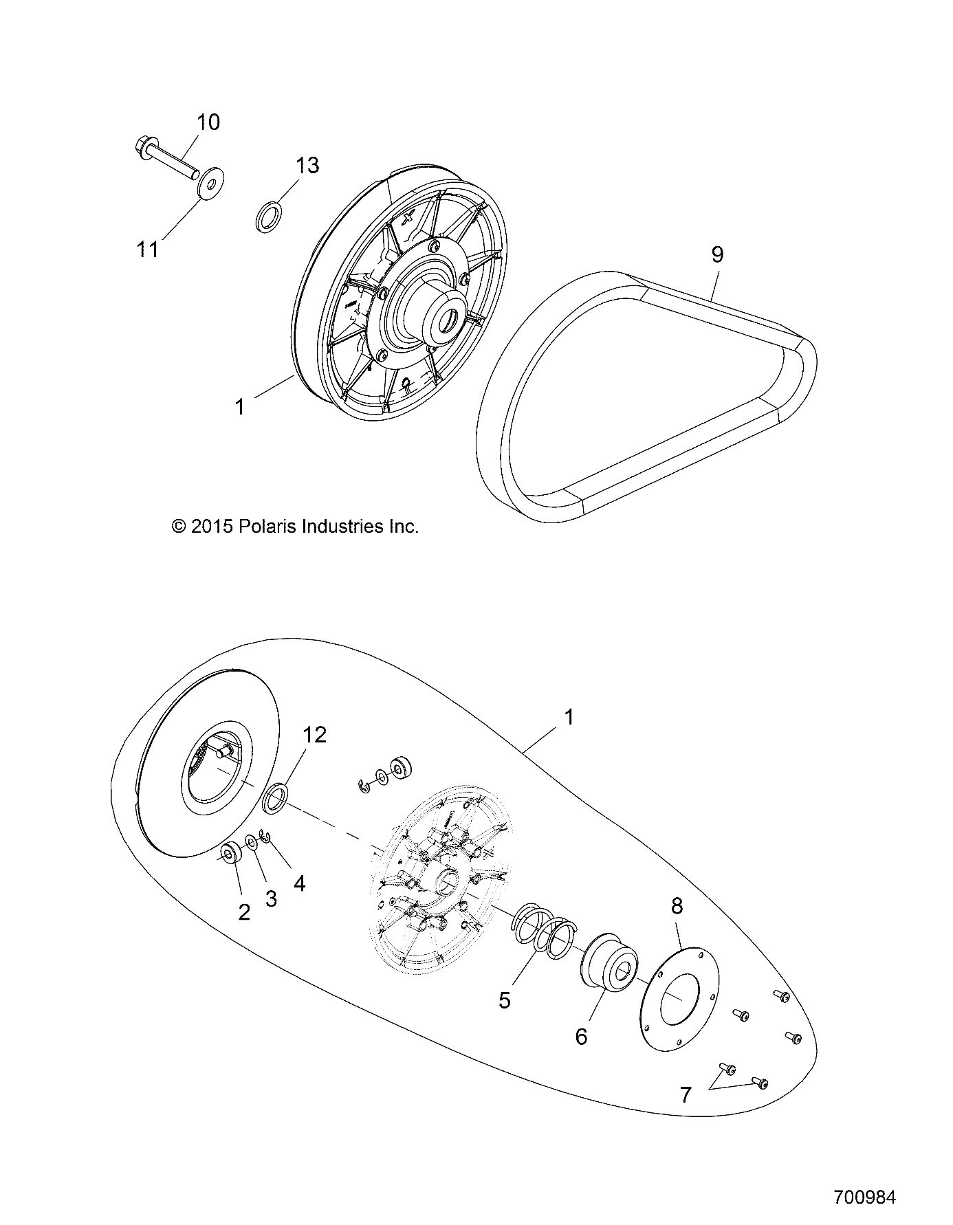 Part Number : 1323392 DRIVEN CLUTCH ASSEMBLY