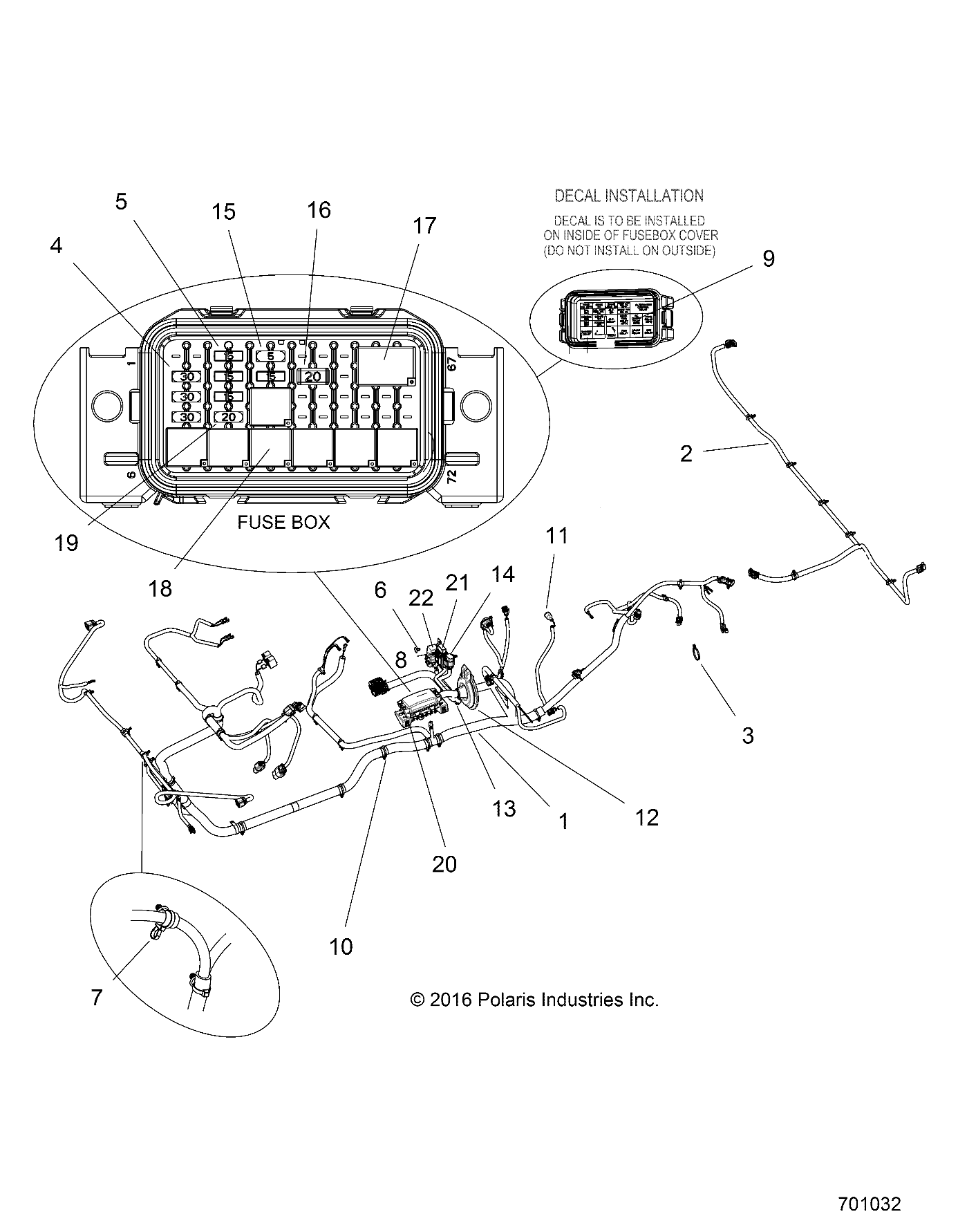 Part Number : 2412844 HARNESS BOX RANGER DIESEL EU