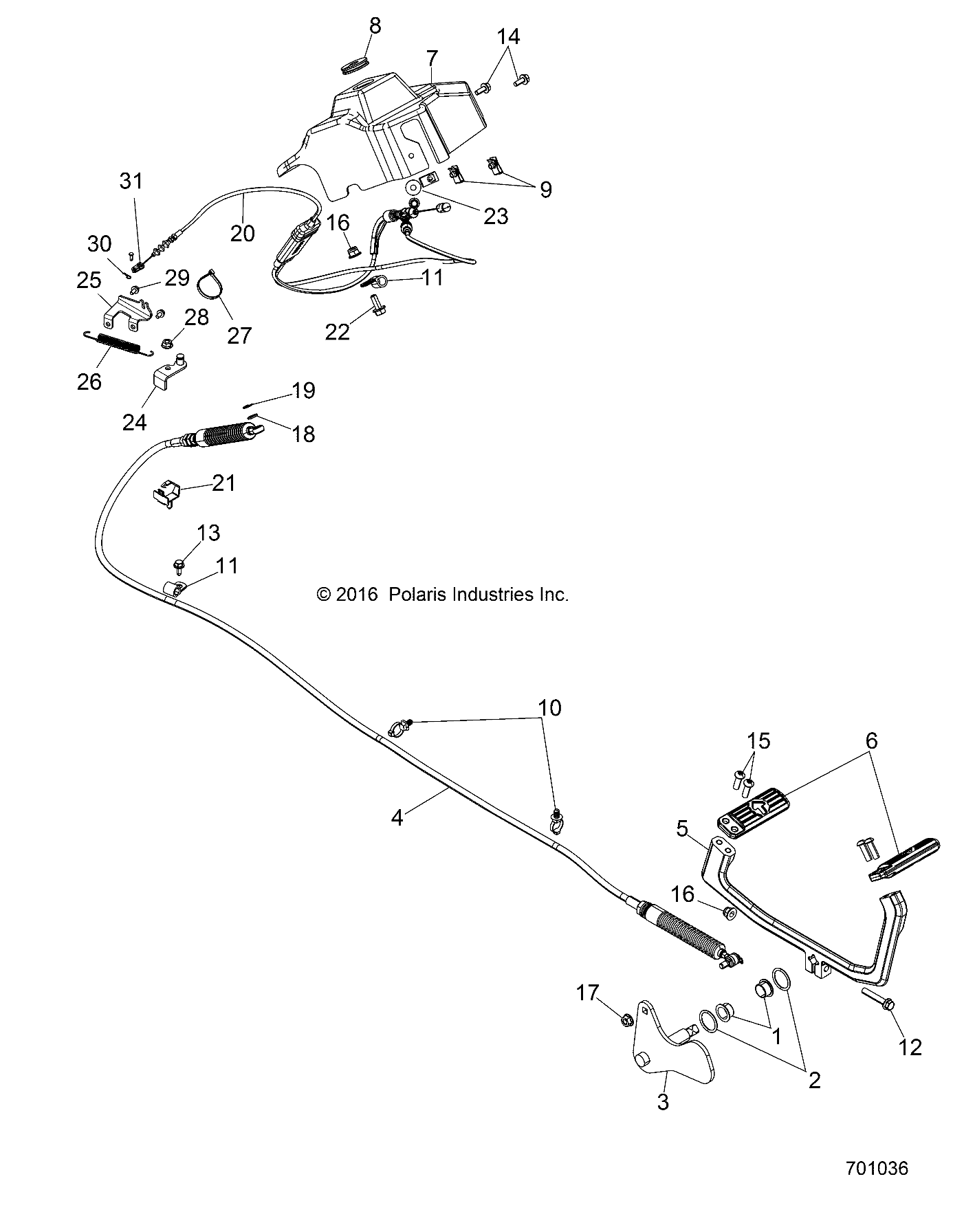 Part Number : 3120827 CABLE-THROTTLE BASE