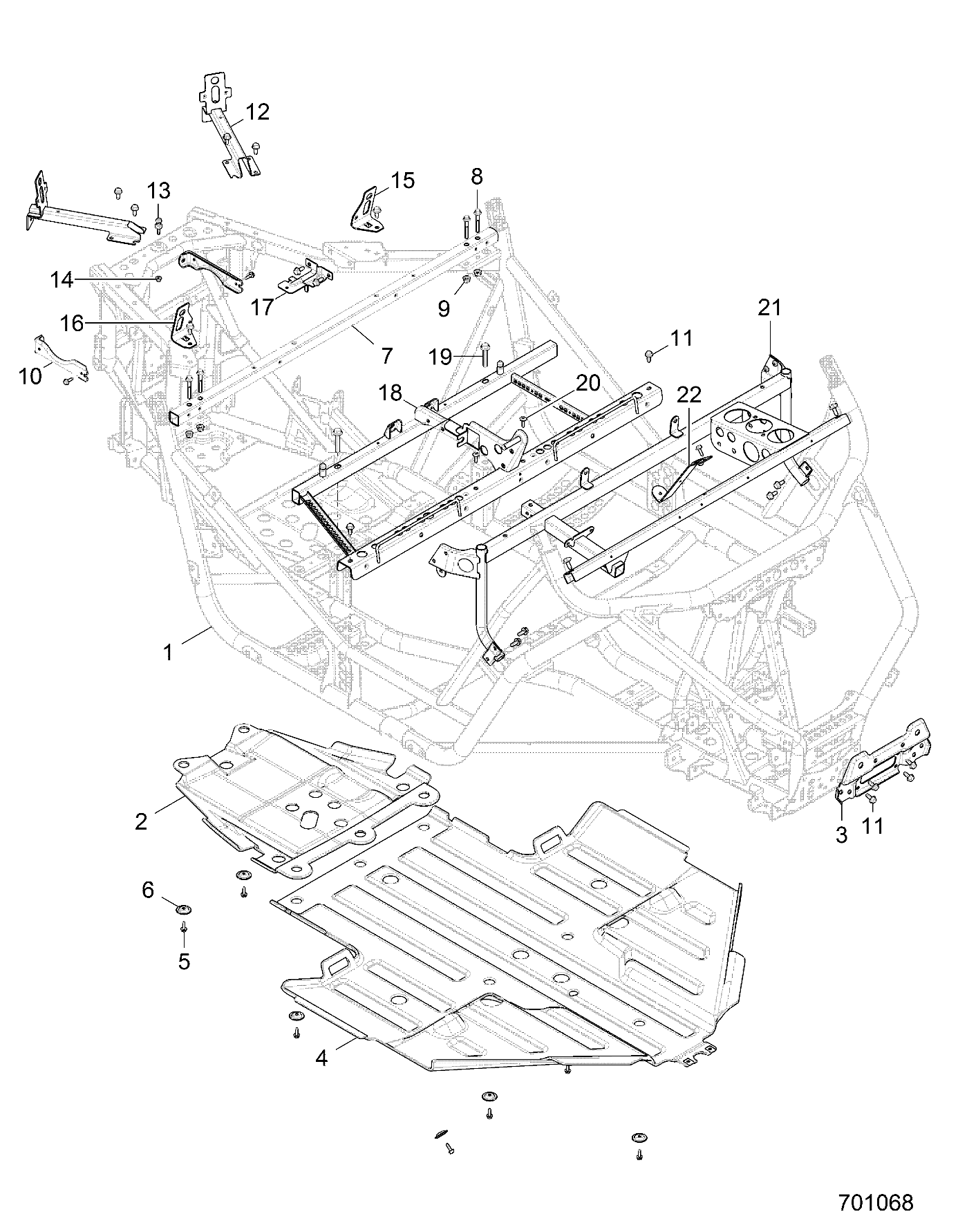 Part Number : 1022985-458 WELD-MAIN FRAME TR BLK