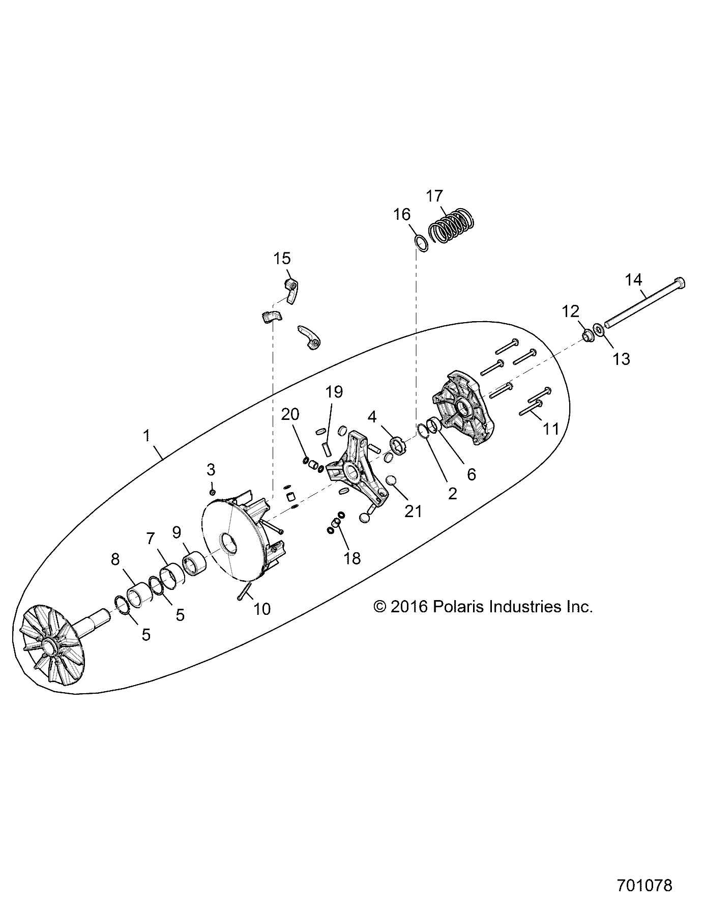 Foto diagrama Polaris que contem a peça 7518412