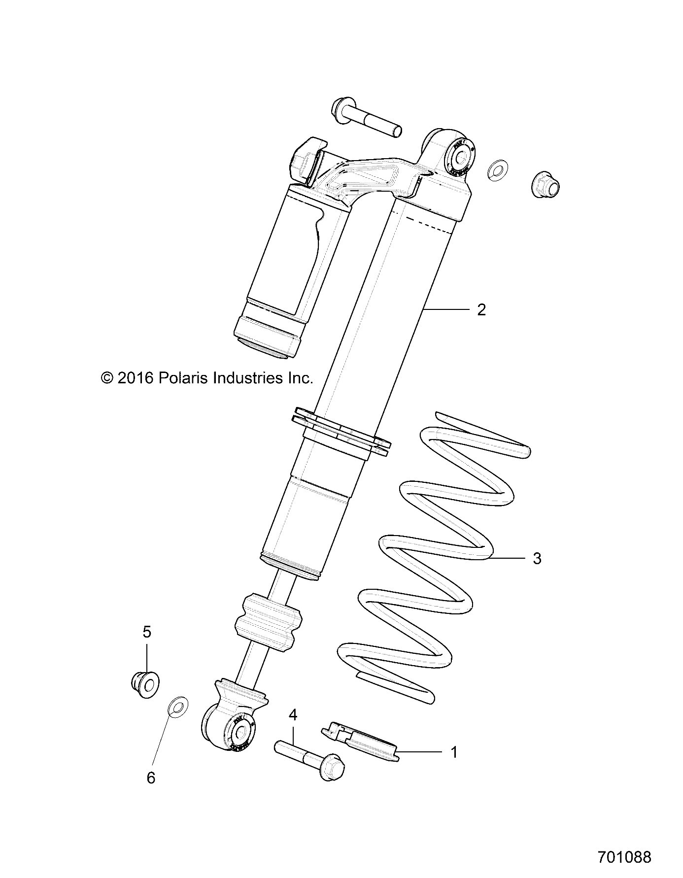 Part Number : 7044687 PIGGYBACK SHOCK  FRONT  LEFT