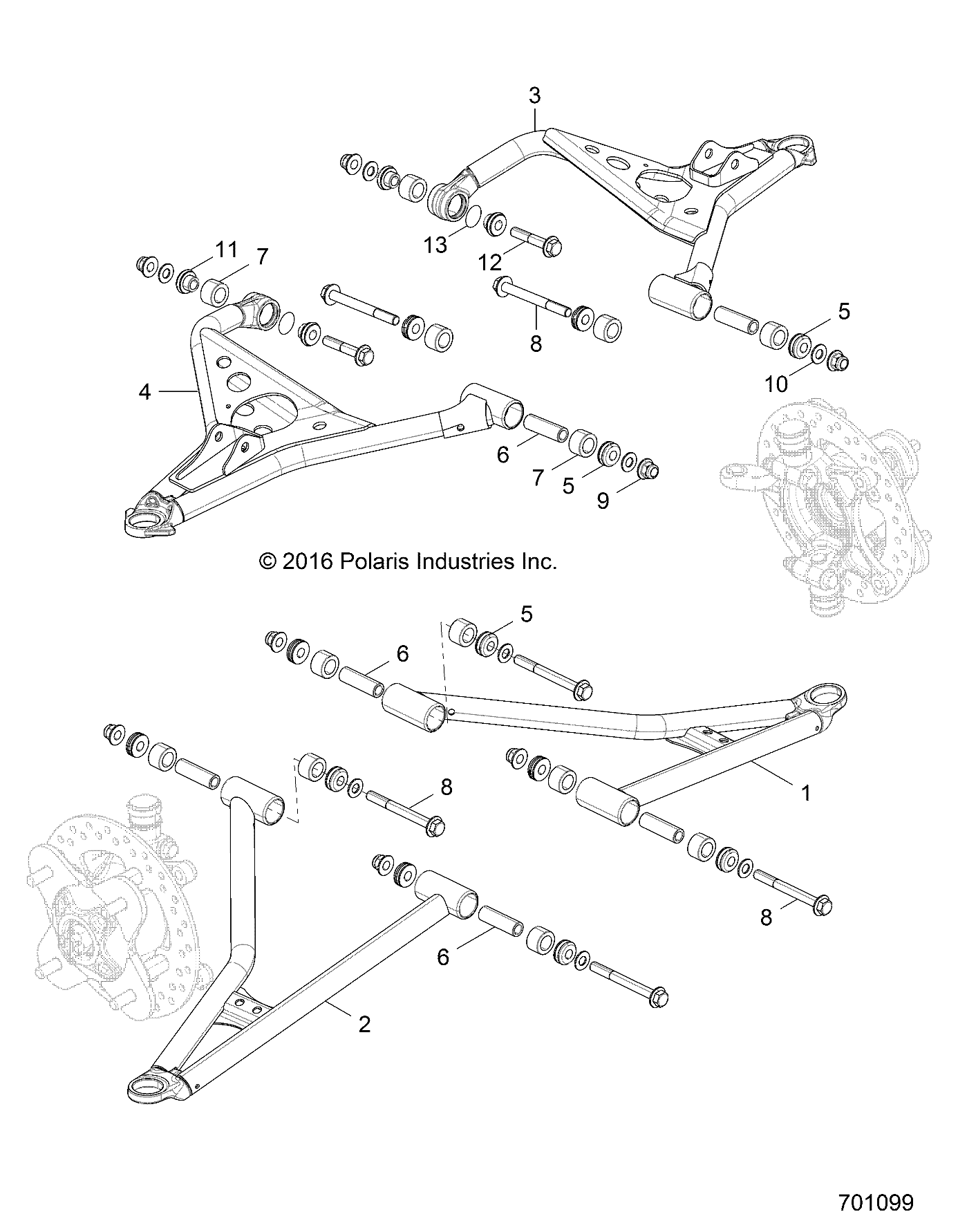 Part Number : 1022425-458 CENTRAL ARM WELD UPPER FRONT L