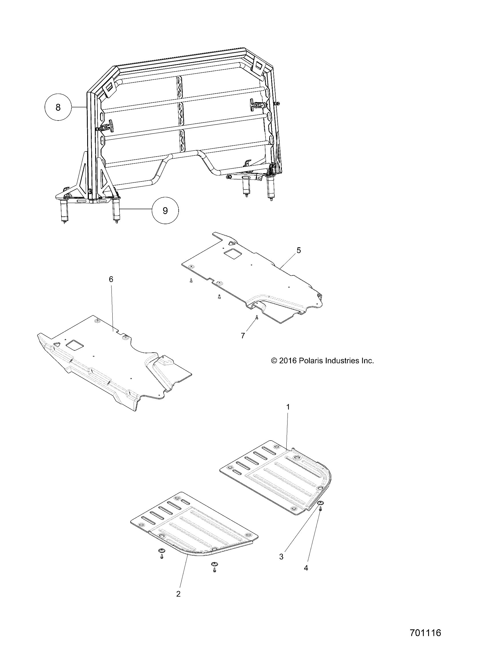 Foto diagrama Polaris que contem a peça 2881531