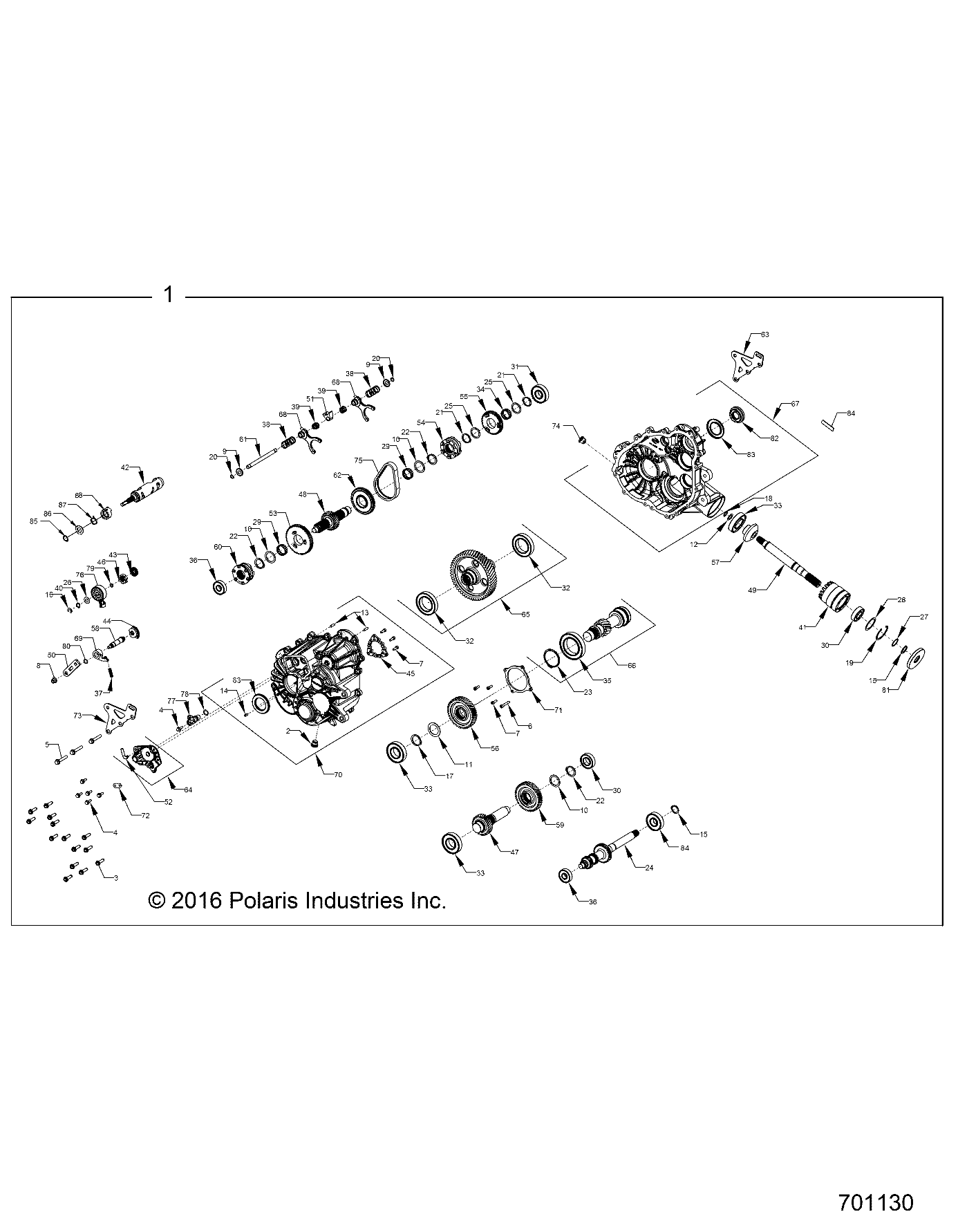 Part Number : 1333668 GEARCASE ASSEMBLY   1000 MUDDE