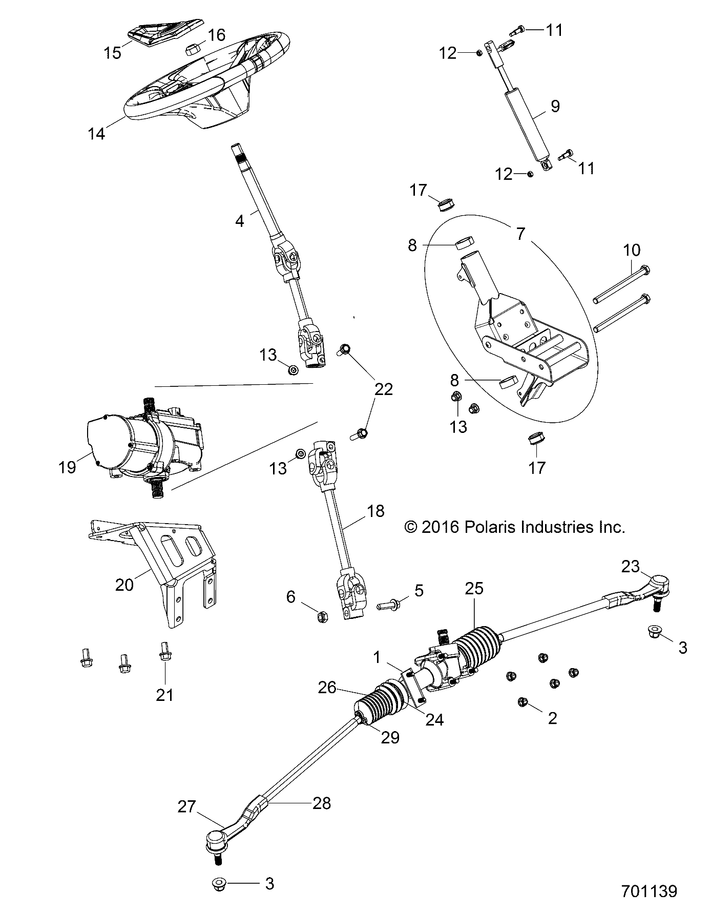 Part Number : 2413483 ASM-POWER STEERING RZR 2.0T