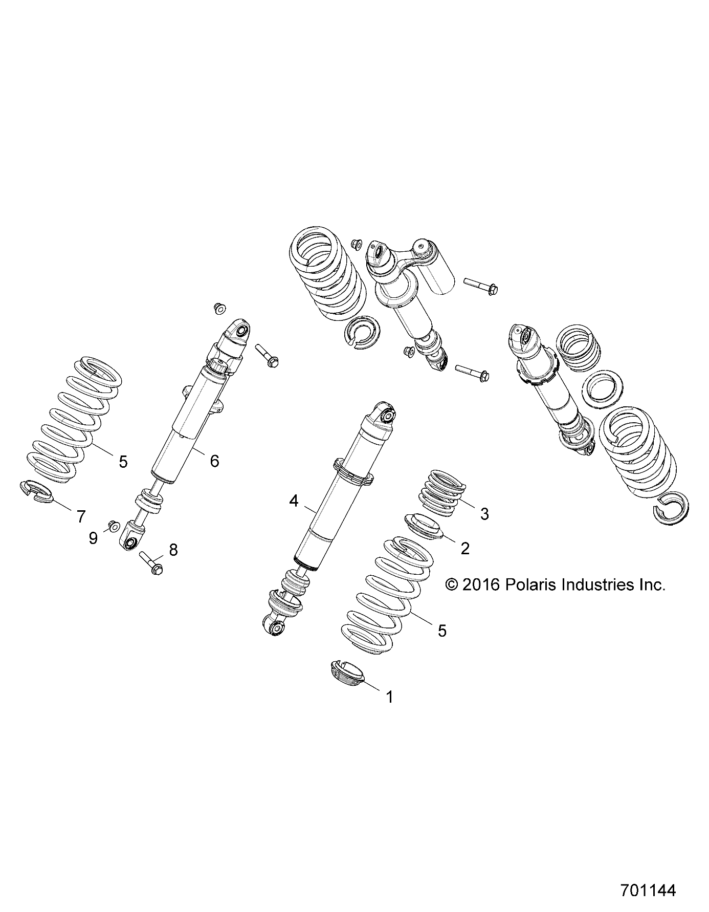 Foto diagrama Polaris que contem a peça 7044651-689