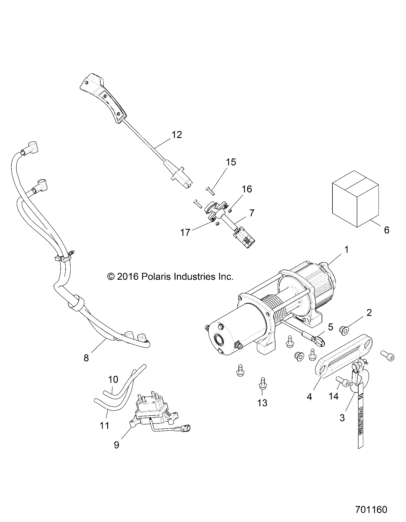 Foto diagrama Polaris que contem a peça 4013471-250