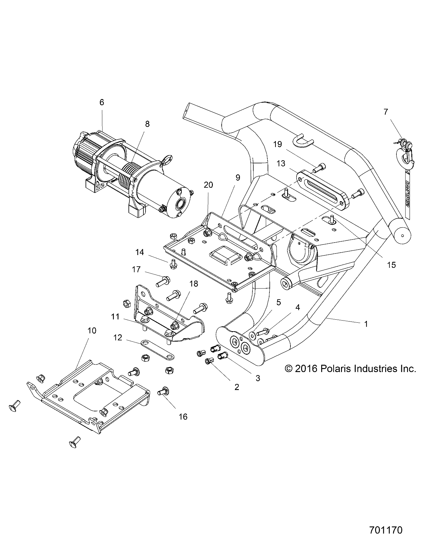 Foto diagrama Polaris que contem a peça 2635537-458