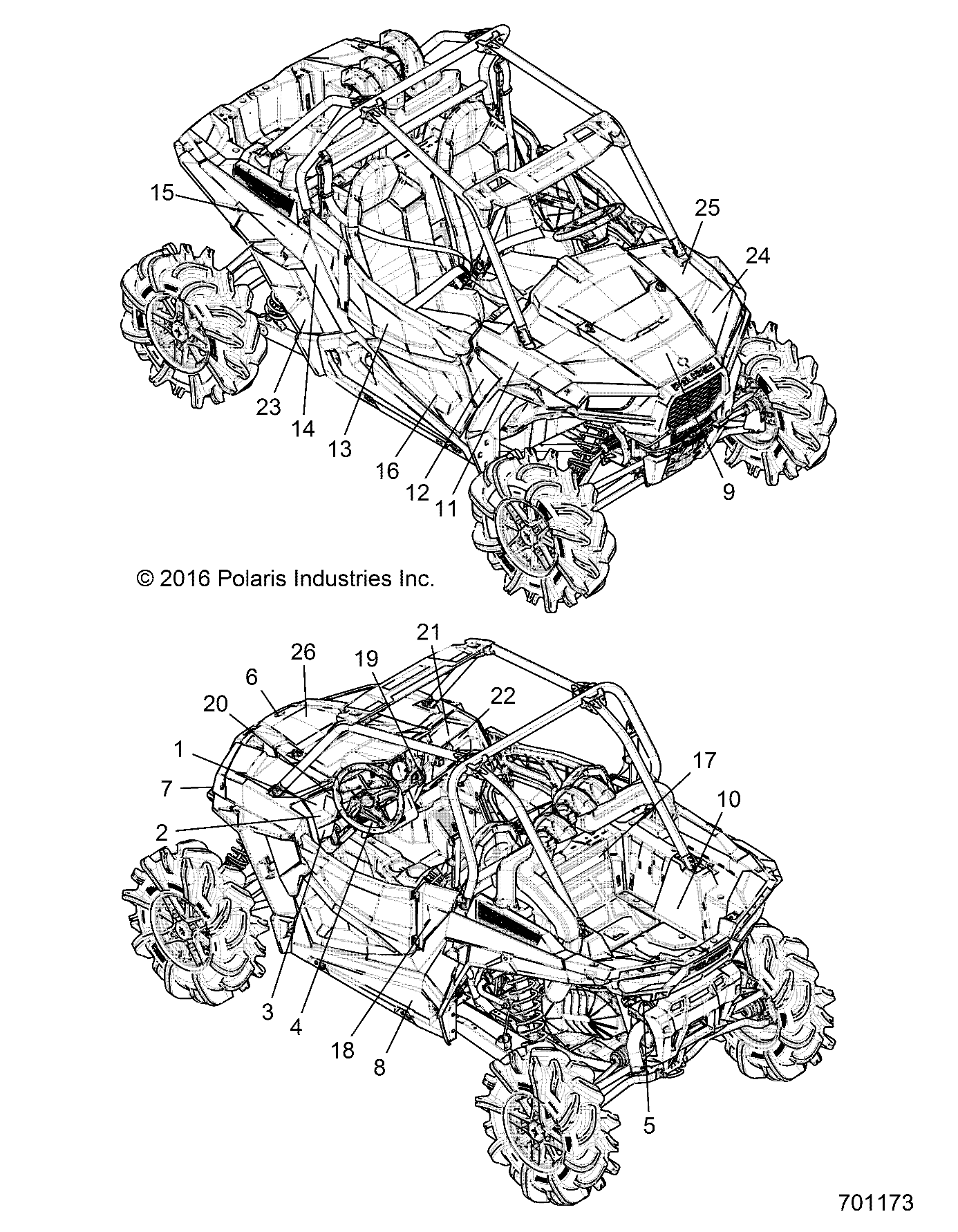 Foto diagrama Polaris que contem a peça 7184715