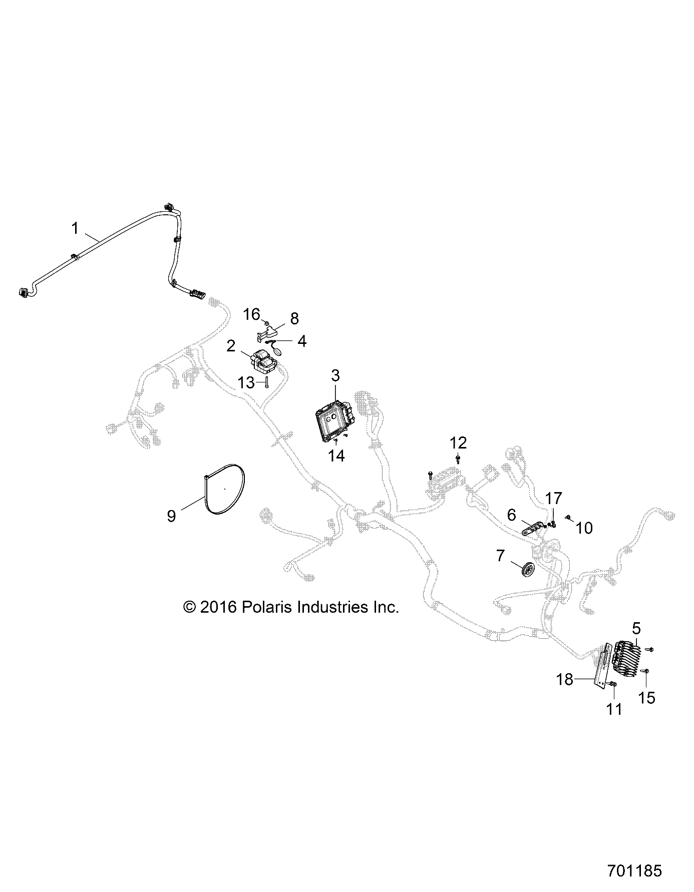 Foto diagrama Polaris que contem a peça 2412884