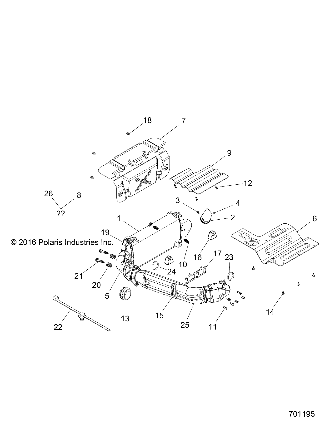 Foto diagrama Polaris que contem a peça 5260102