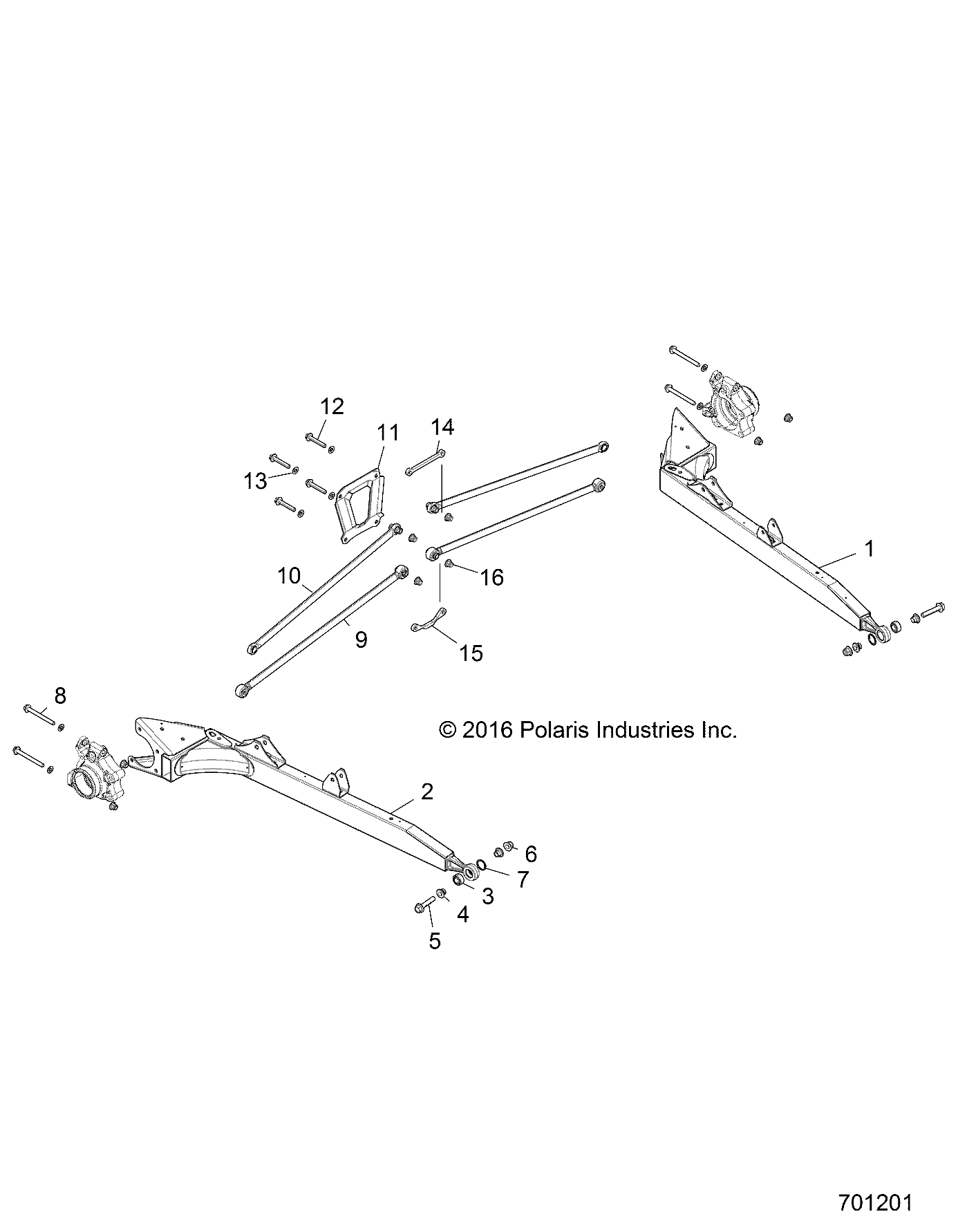 Part Number : 1544029-630 RADIUS ROD ASSEMBY  BOTTOM  LI