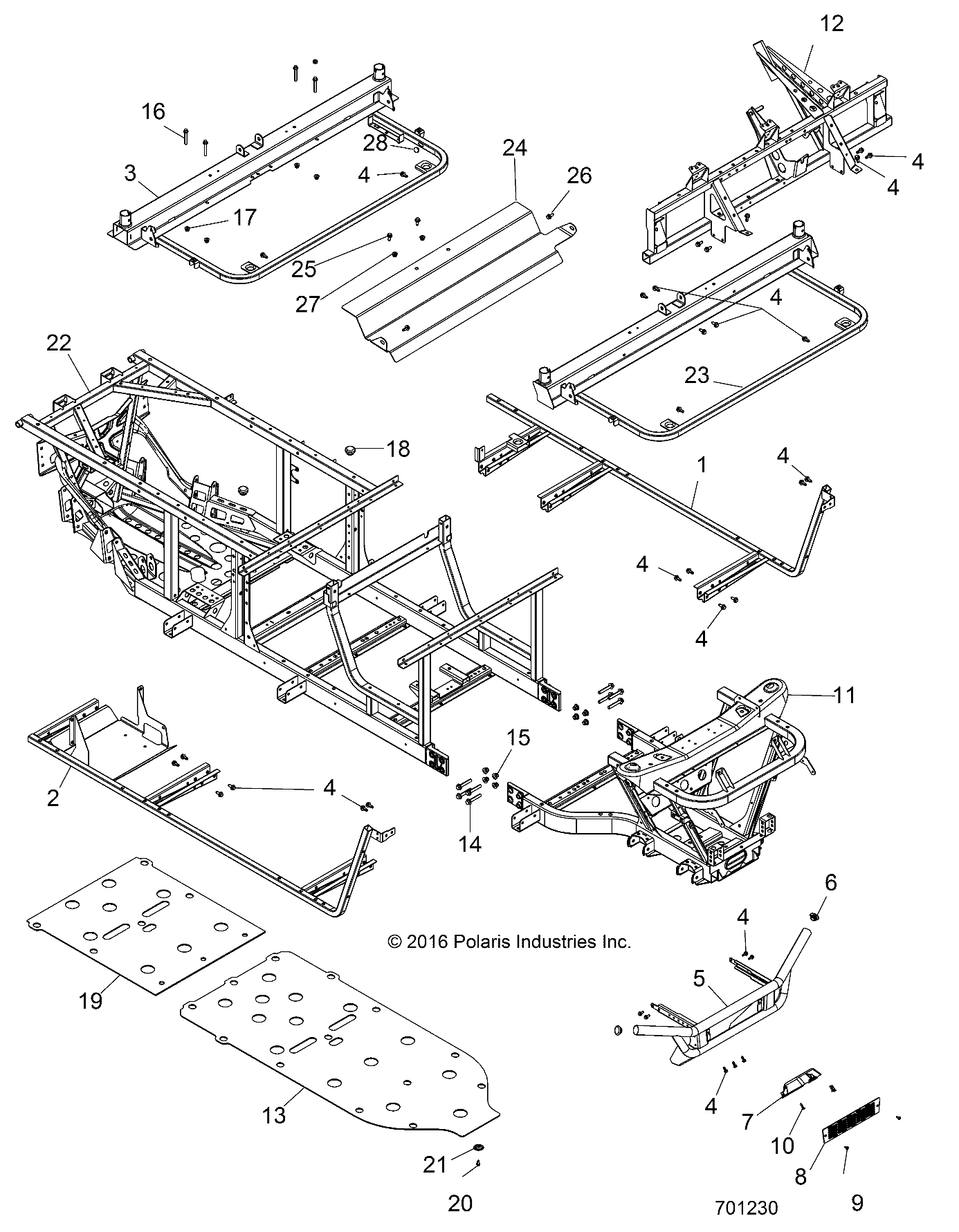 Part Number : 1021395-458 MAIN FRAME WELD  FRONT  MATTE